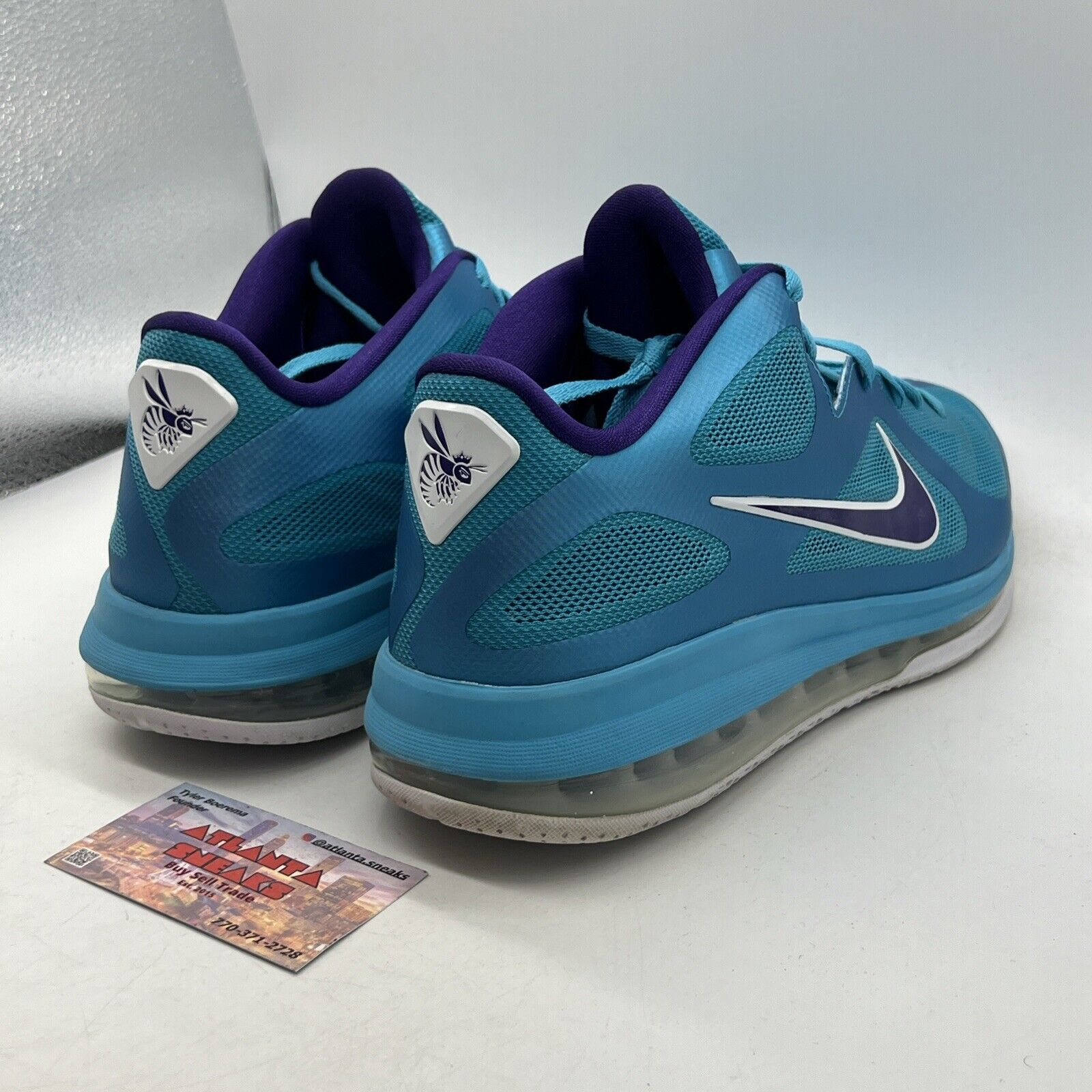 Size 13 - Nike LeBron 9 Low Summit Lake Hornets Purple (510811-400)