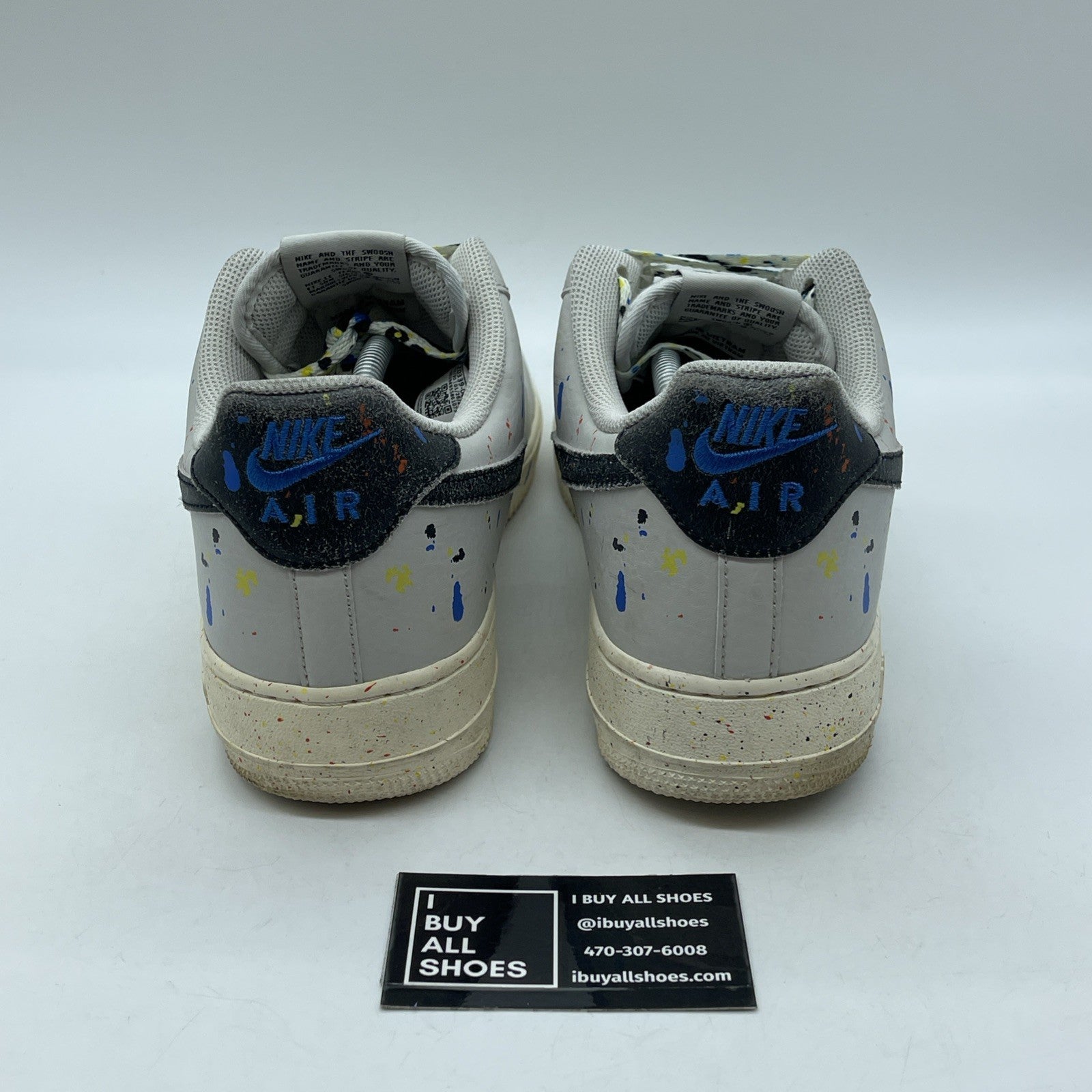 Size 12 - Nike Air Force 1 '07 LV8 Paint Splatter Light Bone (CZ0339-001)
