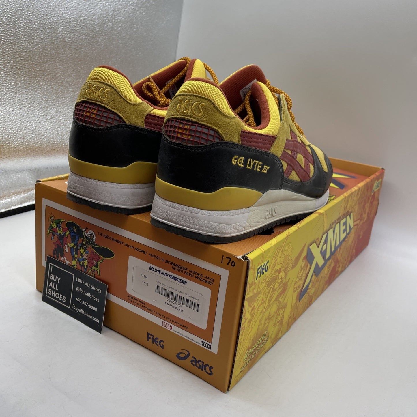 Size 11.5 Kith x Marvel x Asics Gel Lyte 3 '07 Remastered X-Men 60th Anniversary