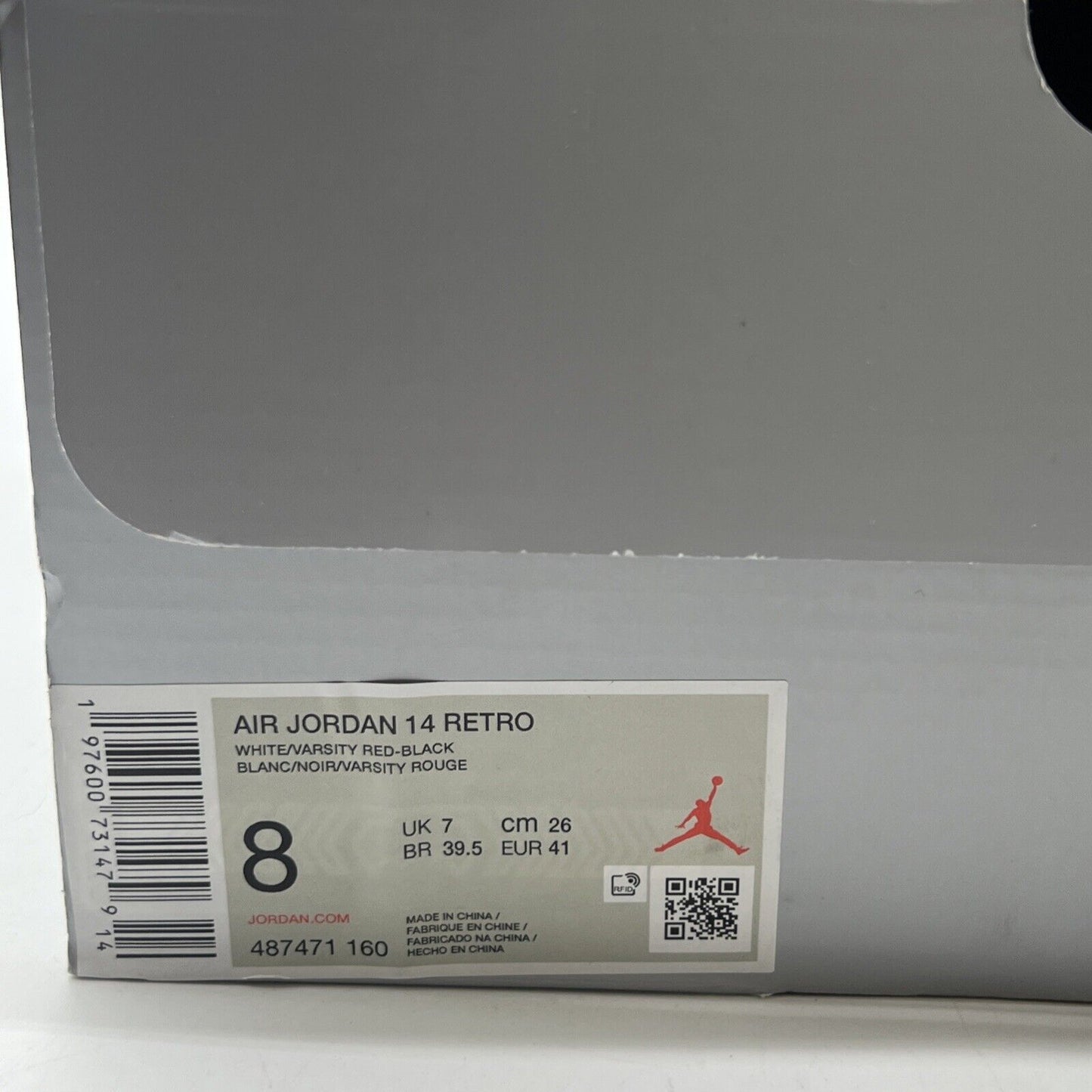 Size 8 - Air Jordan 14 Retro 2024 Black Toe (487471-160)