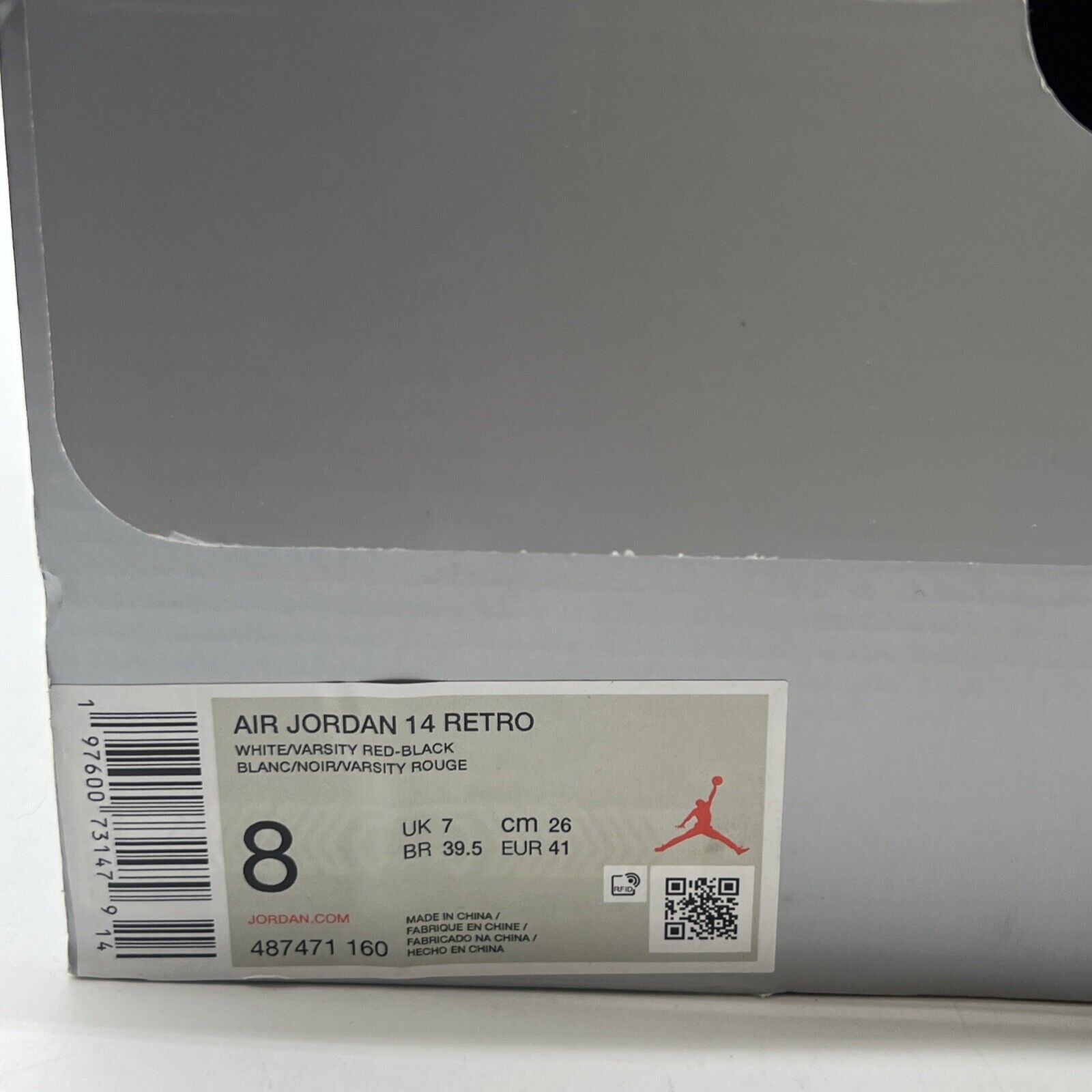 Size 8 - Air Jordan 14 Retro 2024 Black Toe (487471-160)