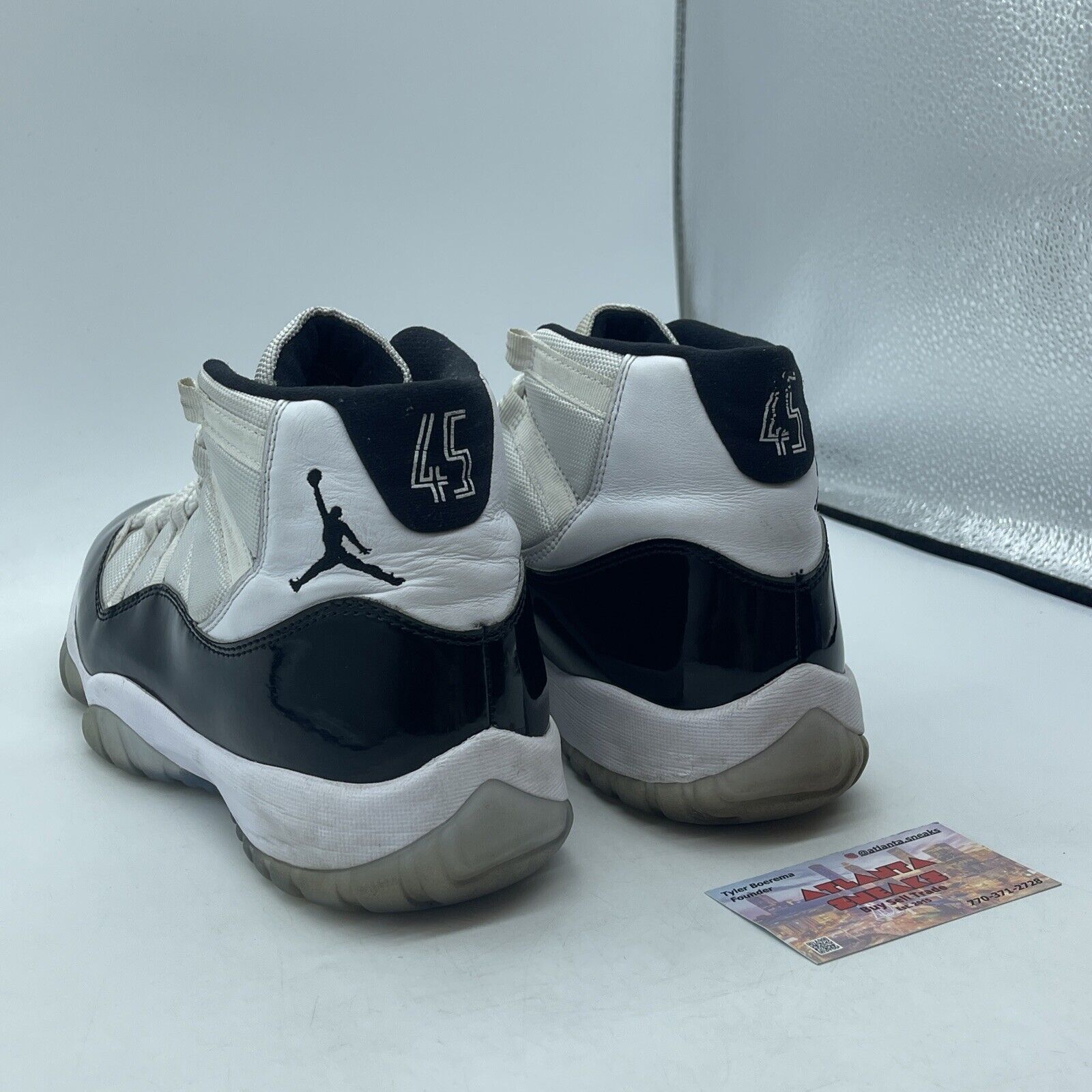 Size 10.5 - Jordan 11 Retro High Concord White Black (378037-100)