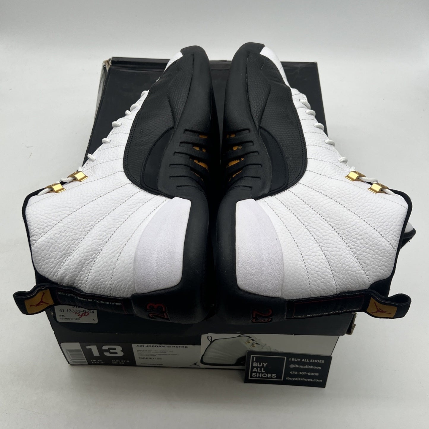 Size 13 - Air Jordan 12 Retro taxi release 2013 (130690-125)