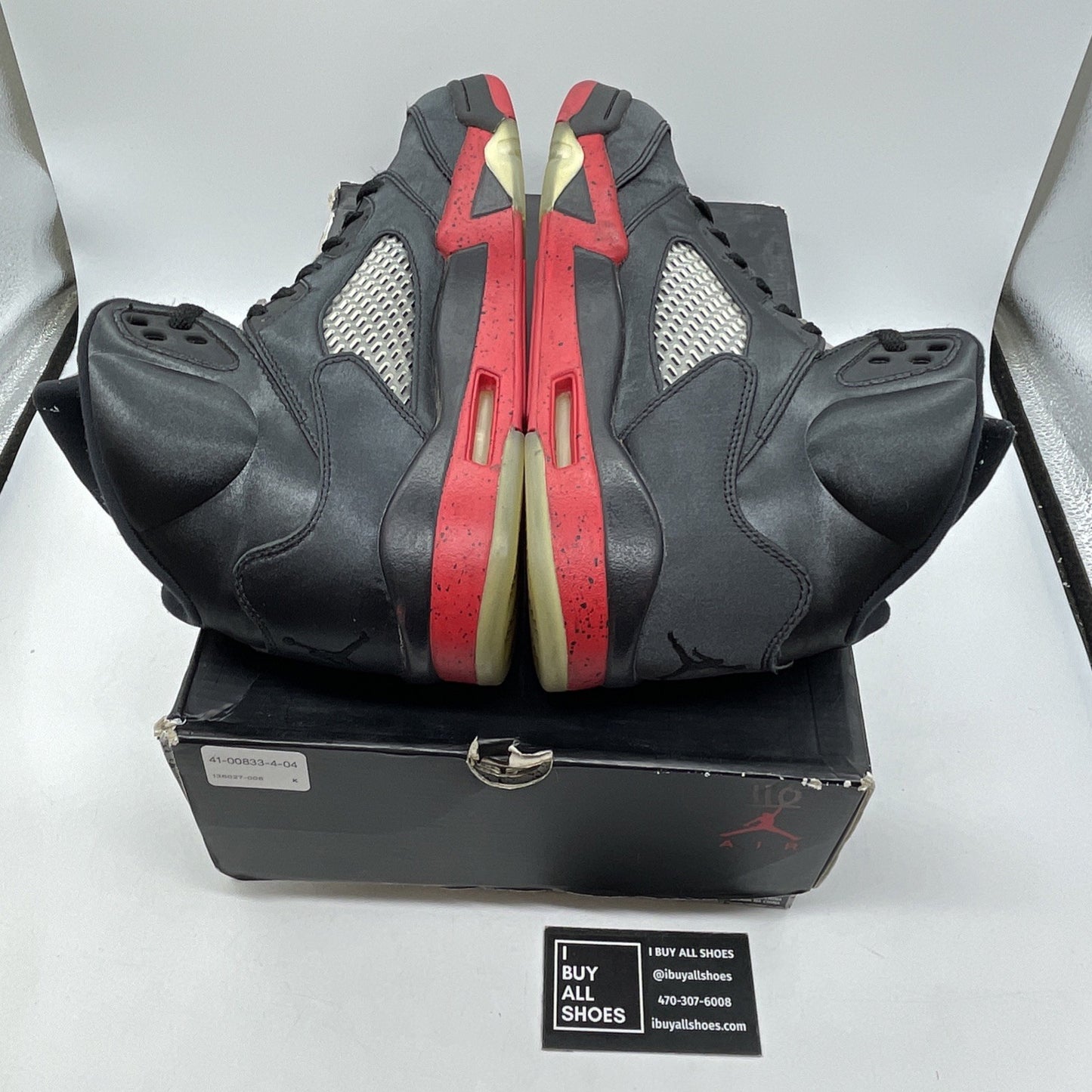 Size 10 - Air Jordan 5 Retro Satin Bred Black Red (136027-006)