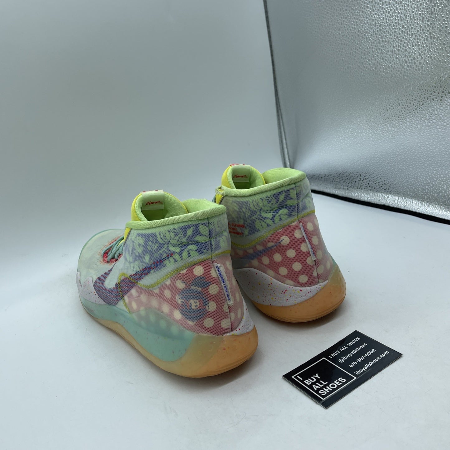 Size 11.5 - Nike Zoom KD 12 EYBL Peach Jam Yellow Red Leather (CK1195-300)