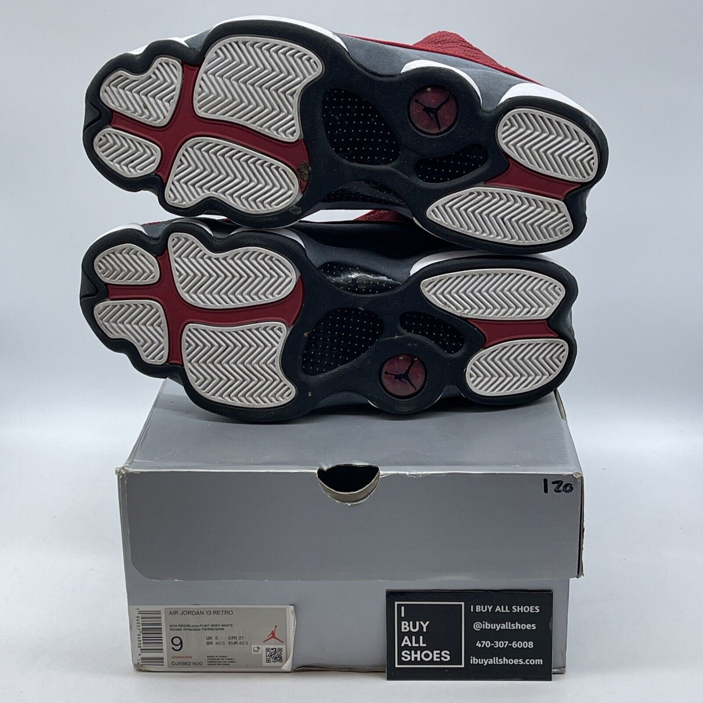 Size 9 - Jordan 13 Red White Grey Black Suede Leather (DJ5982600)