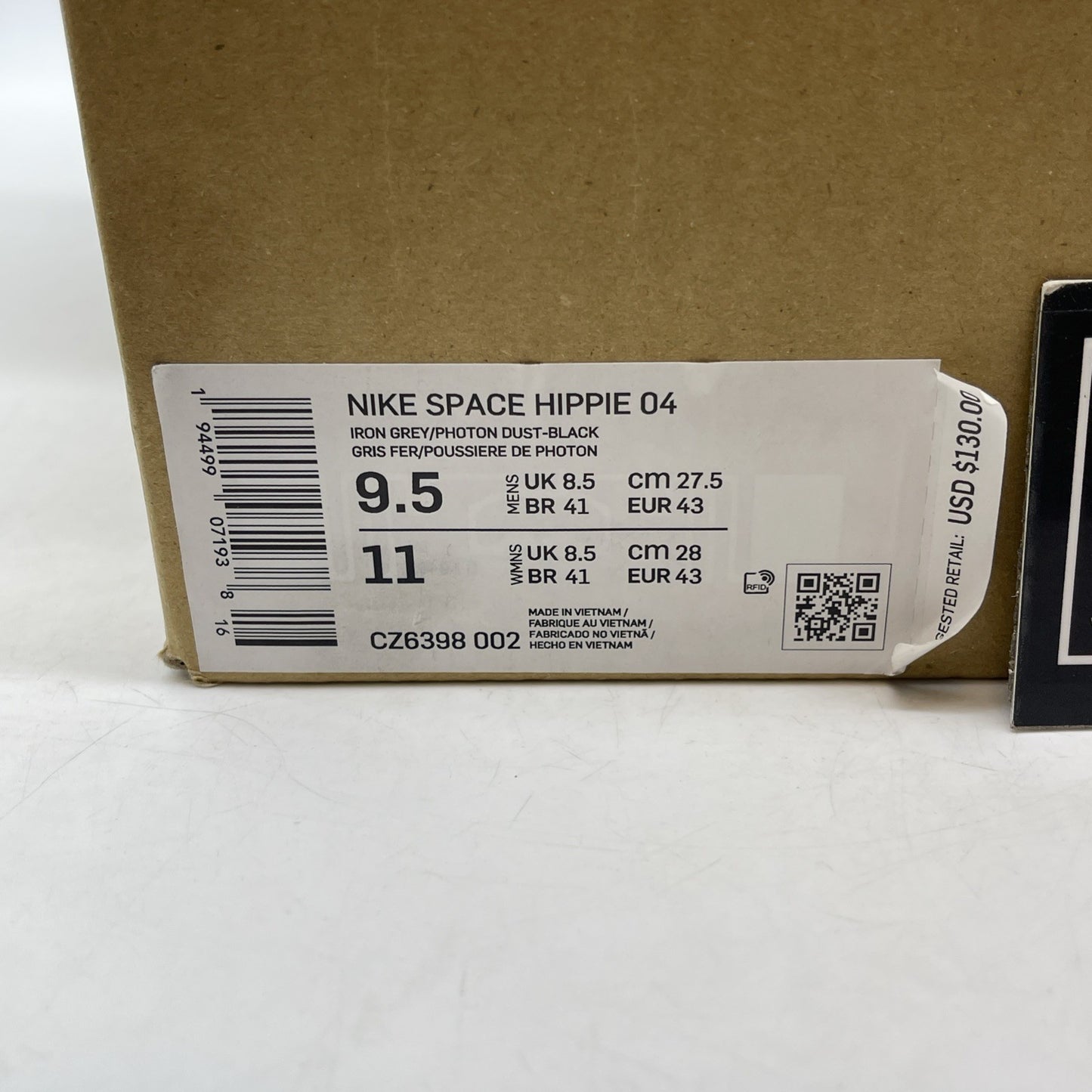 Size 9.5 - Nike Space Hippie 04 Iron Grey Orange Suede (CZ6398-002)