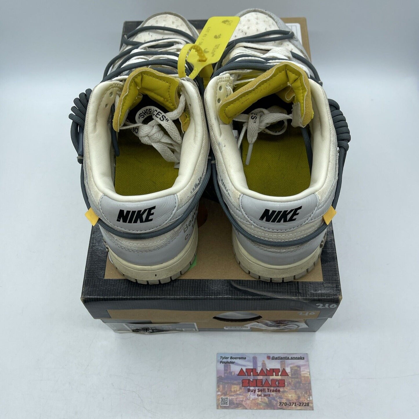 Size 8 - Nike Off-White x Dunk Low Lot 41 of 50 Grey White Suede (DM1602-105)