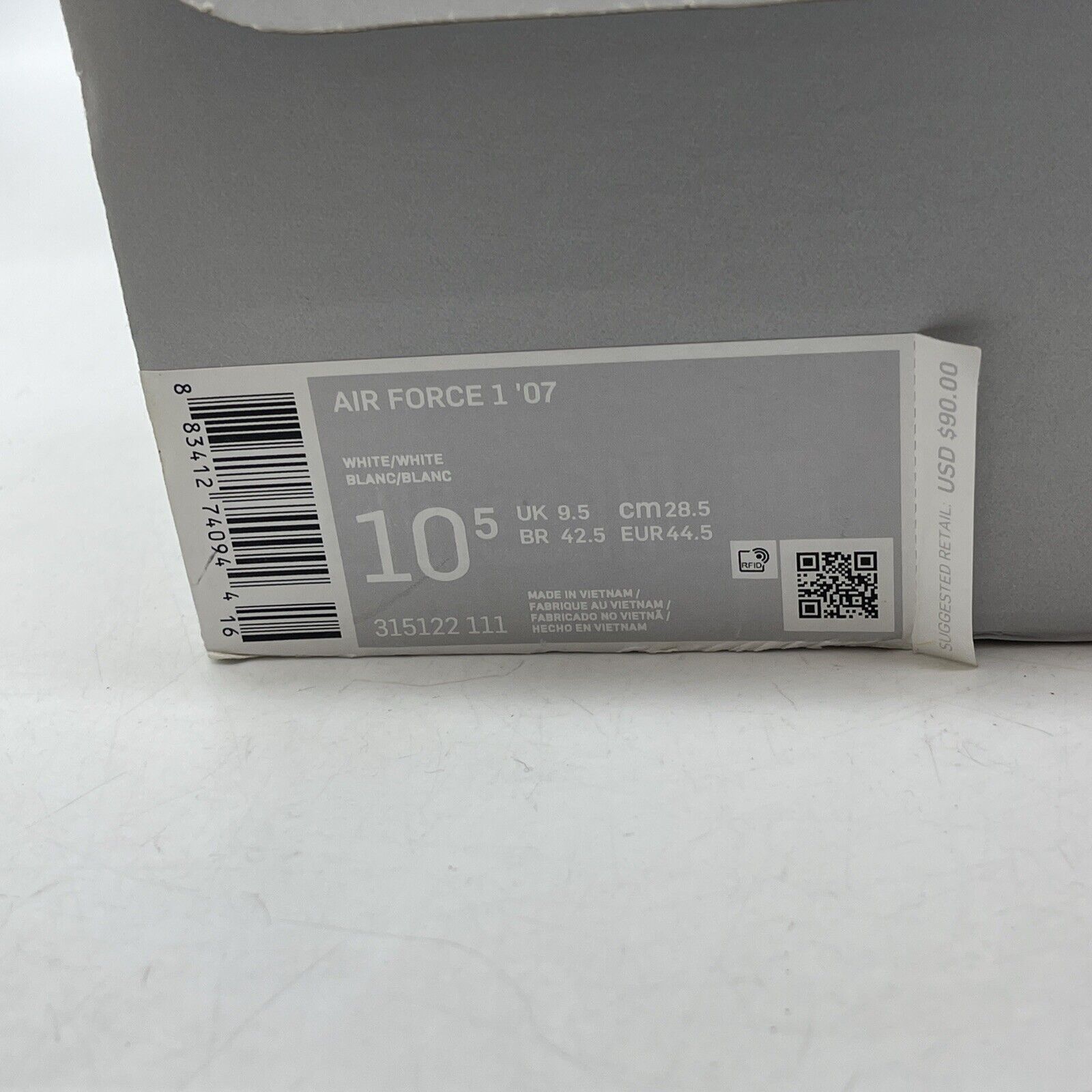 Size 10.5 - Nike Air Force 1 Low '07 White Pink Leather Custom* (315122-111)