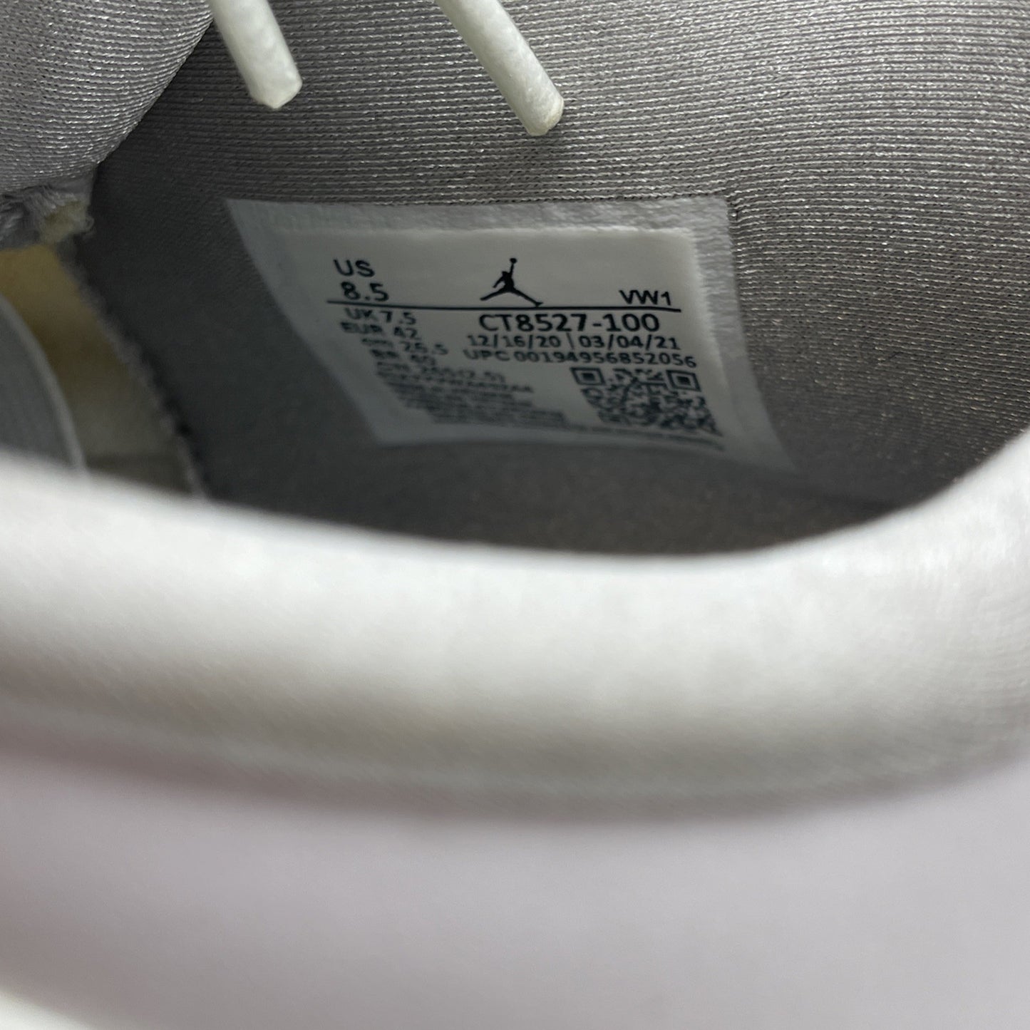 Size 8.5 - Jordan 4 Retro Mid White Oreo Grey Leather (CT8527-100)