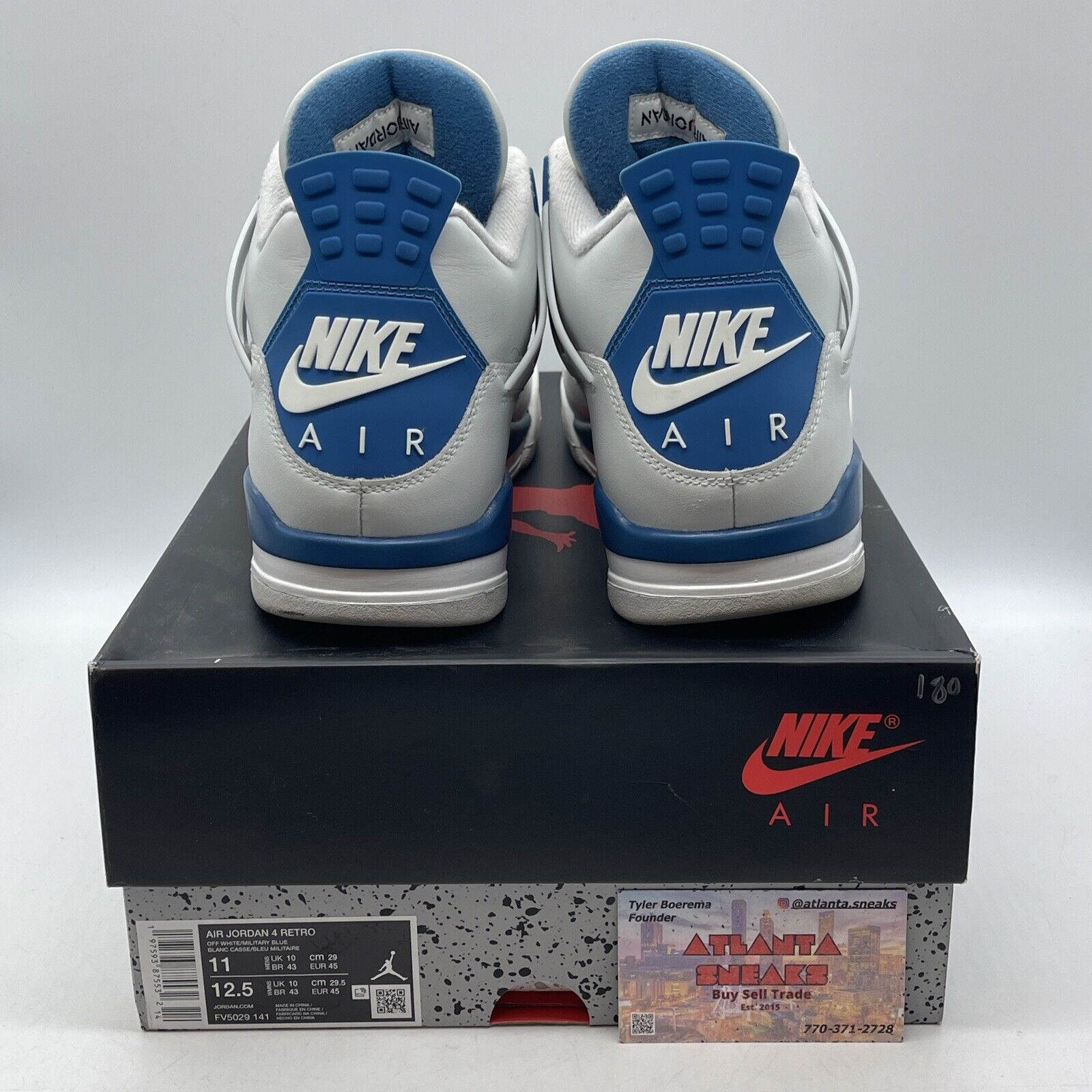 Size 11 - Air Jordan 4 Retro 2024 Military Blue Grey Suede (FV5029-141)