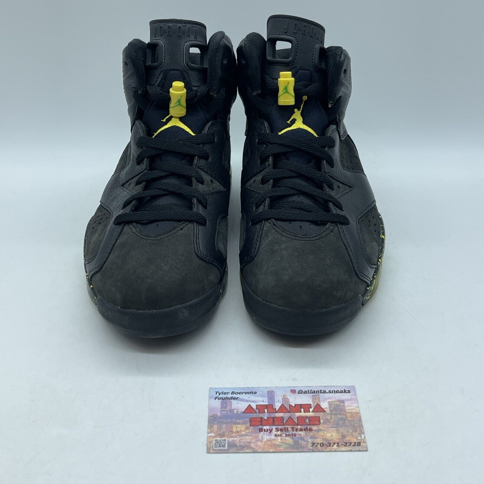 Size 9.5 - Air Jordan 6 Retro Brazil Pack Black Suede Leather (688446-020)