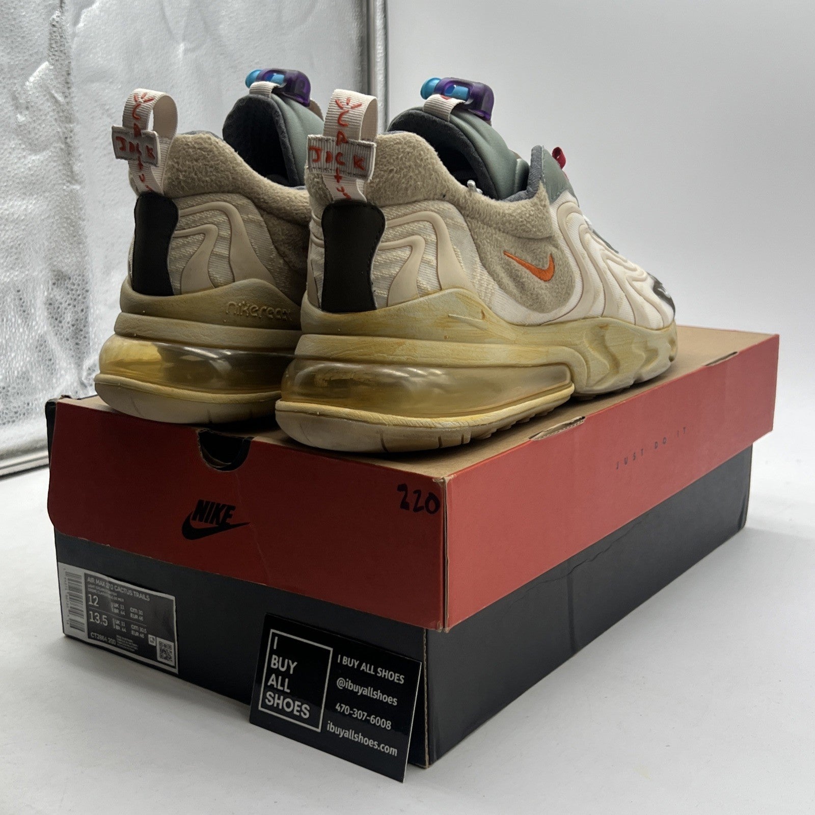 Size 12 - Nike Travis Scott x Air Max 270 React ENG Cactus Trails (CT2864-200)