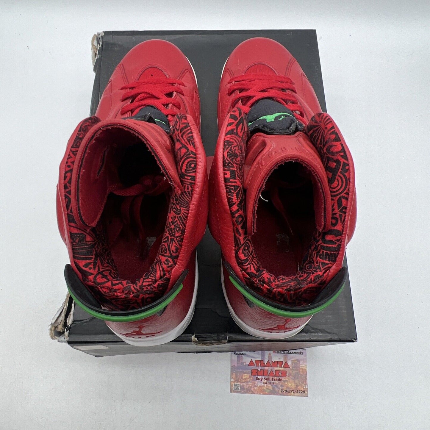 Size 10.5 - Air Jordan 6 Spizike History of Jordan Red White Leather 694091-625