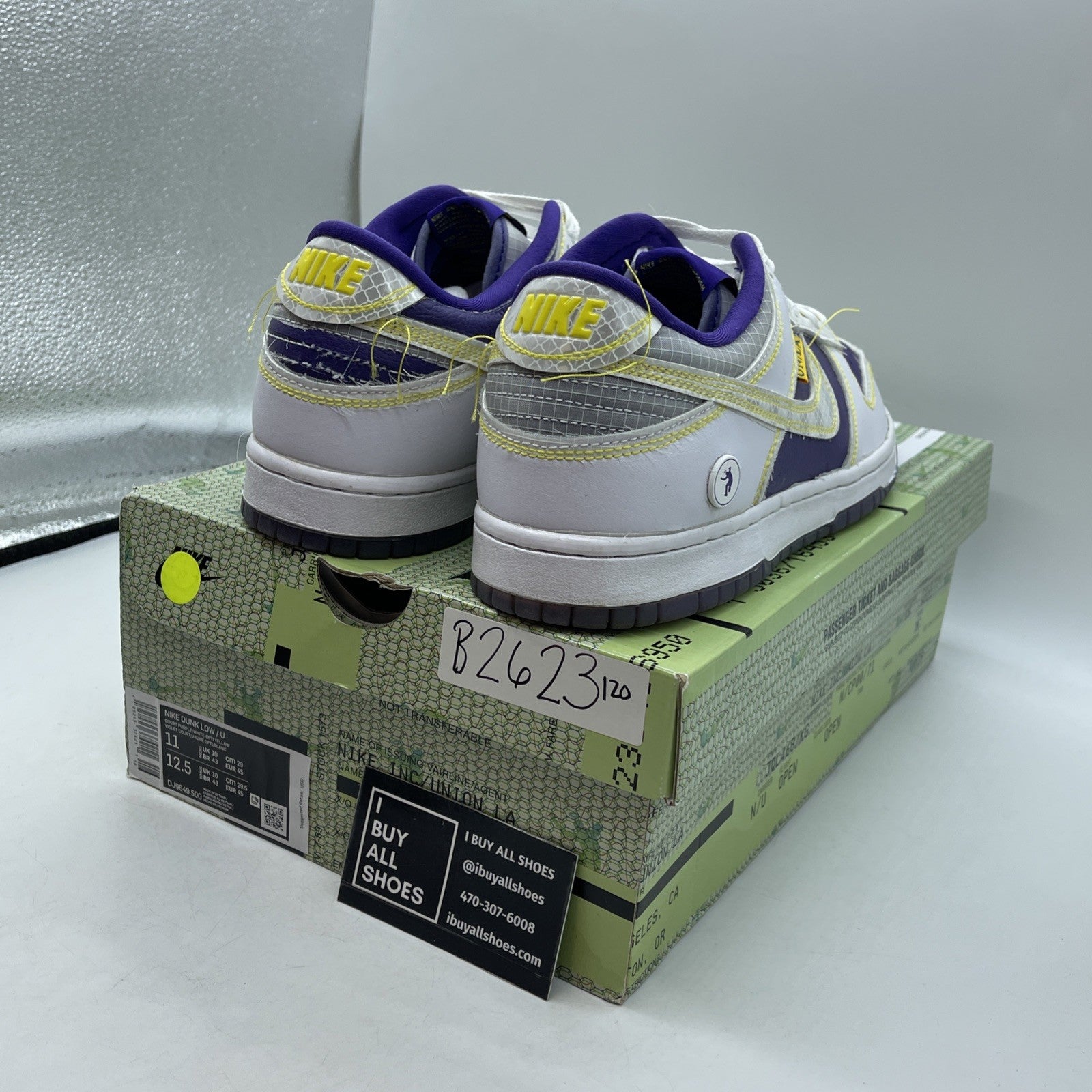 Size 11 - Union LA x Nike Dunk Low Passport Pack Court Purple (DJ9649-500)
