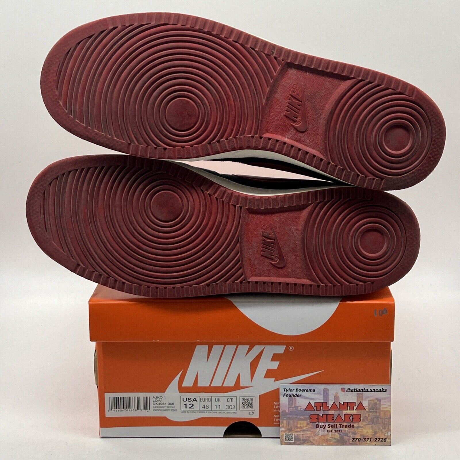Size 12 - Air Jordan 1 KO Bred - DX4981-006 Red Black White (DX4981-006)