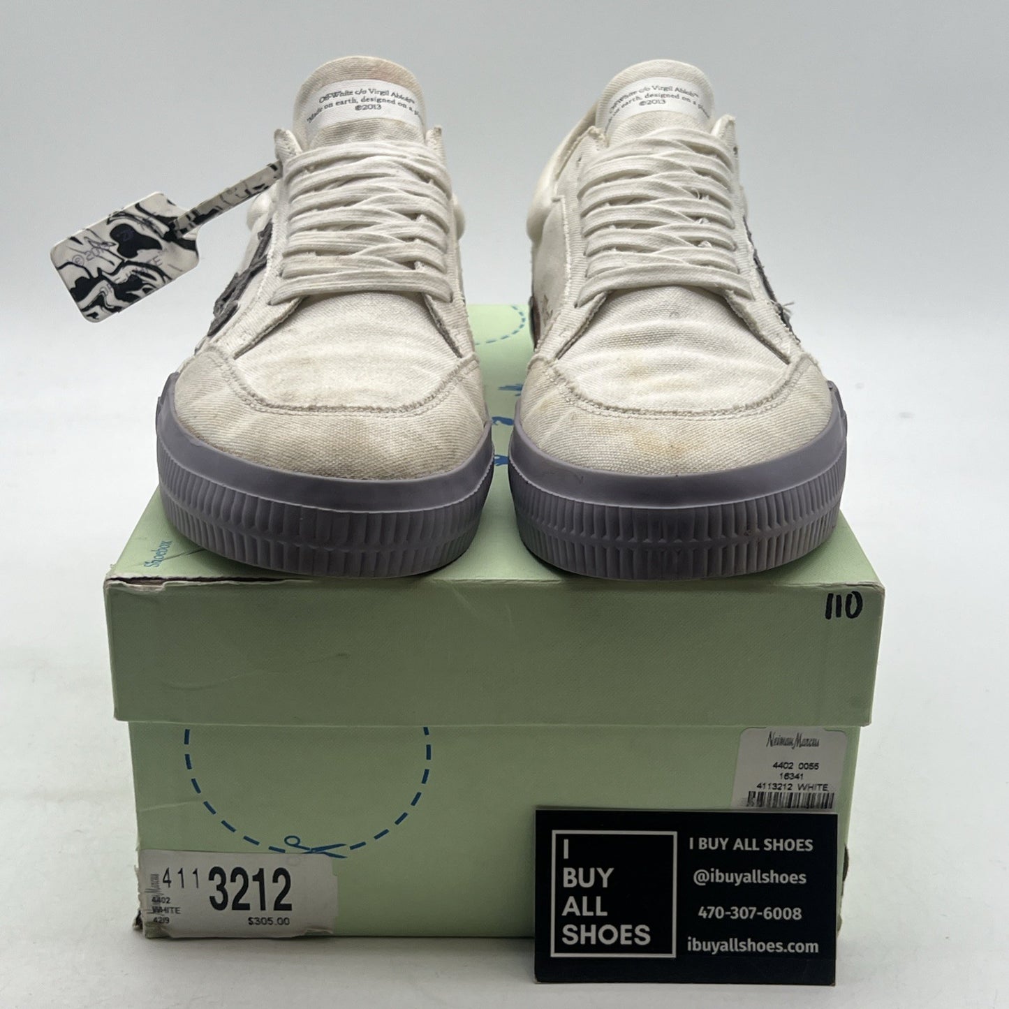Size 42 - Off-White Vulc Sneaker White ,Light Blue, Grey (OMIA085F21FAB0010109)