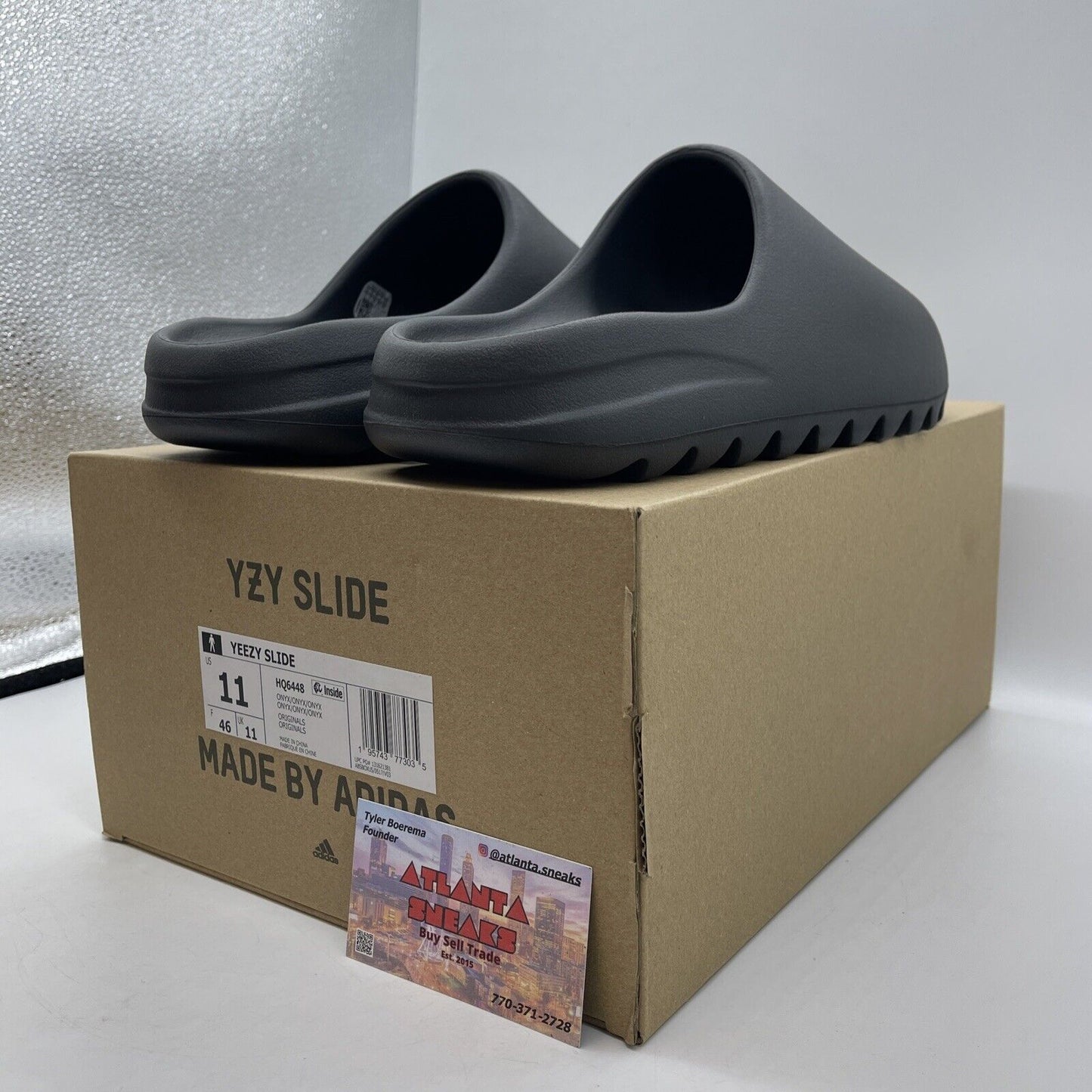 Size 11 - Adidas Yeezy Slide Onyx Black (HQ6448)