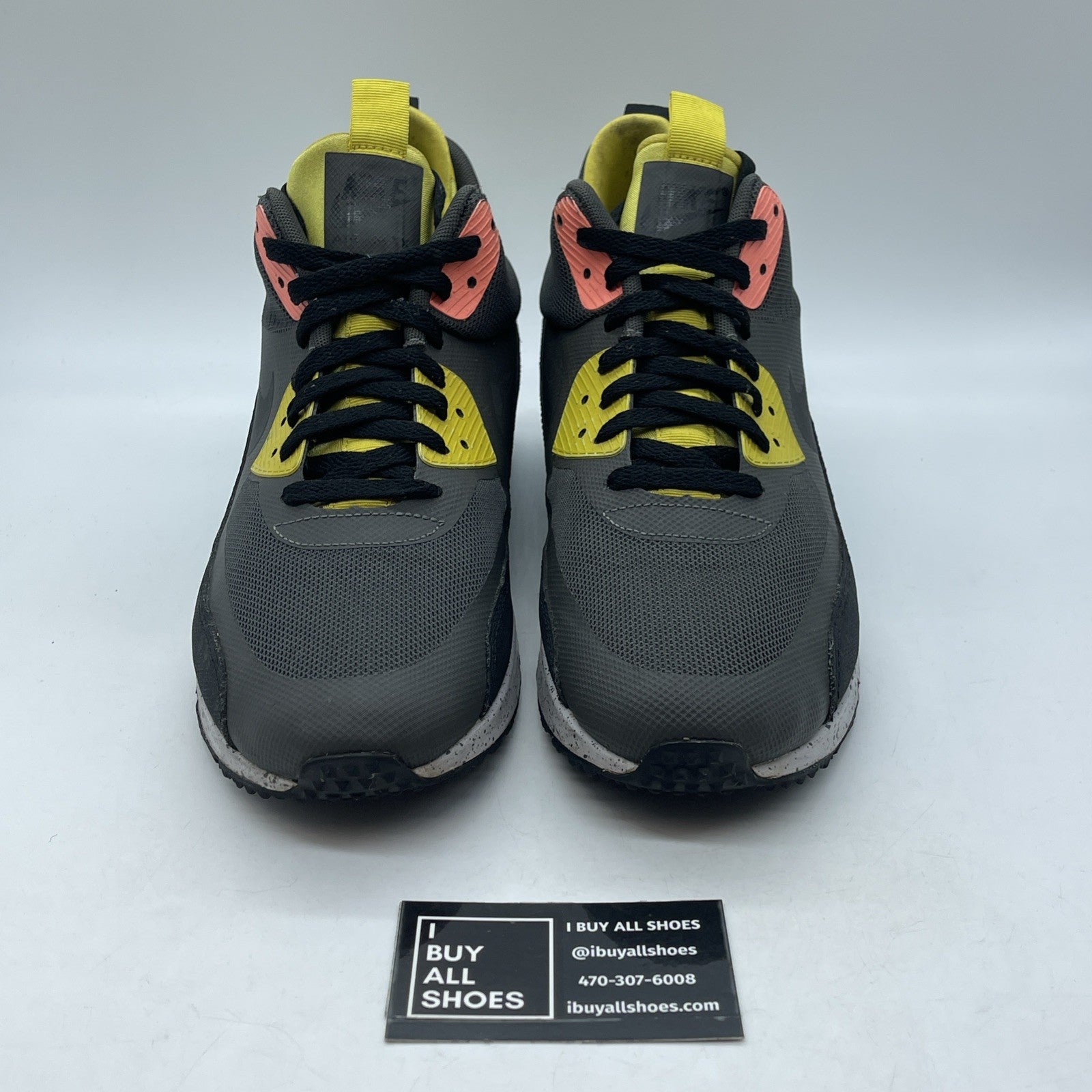 Size 13 - Nike Air Max 90 SneakerBoot NS Gray Black Suede Leather (616314-001)