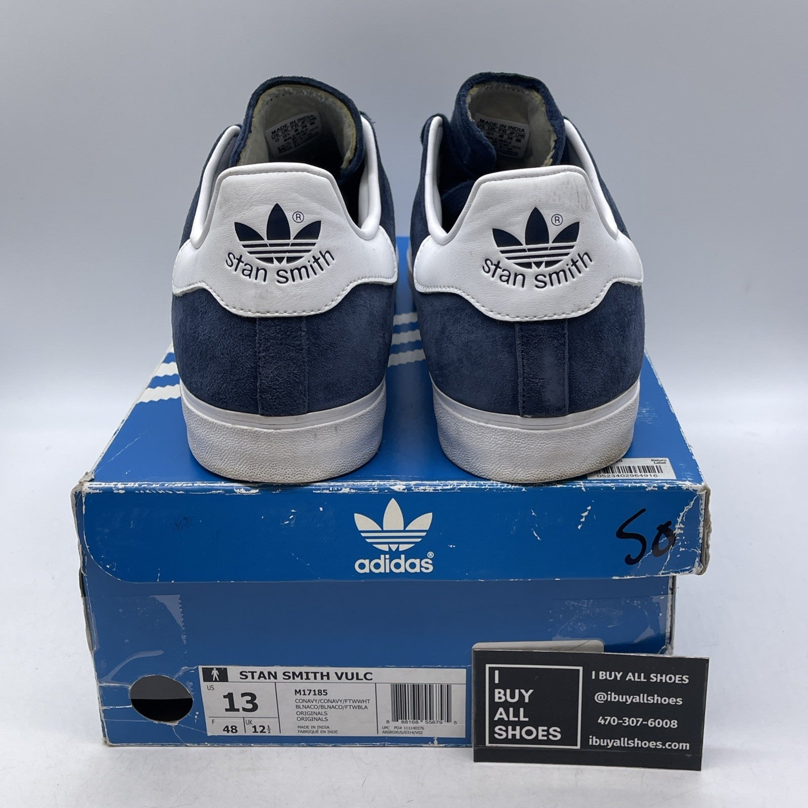 Size 13 - Adidas Stan Smith Vulc Blue (M17185)