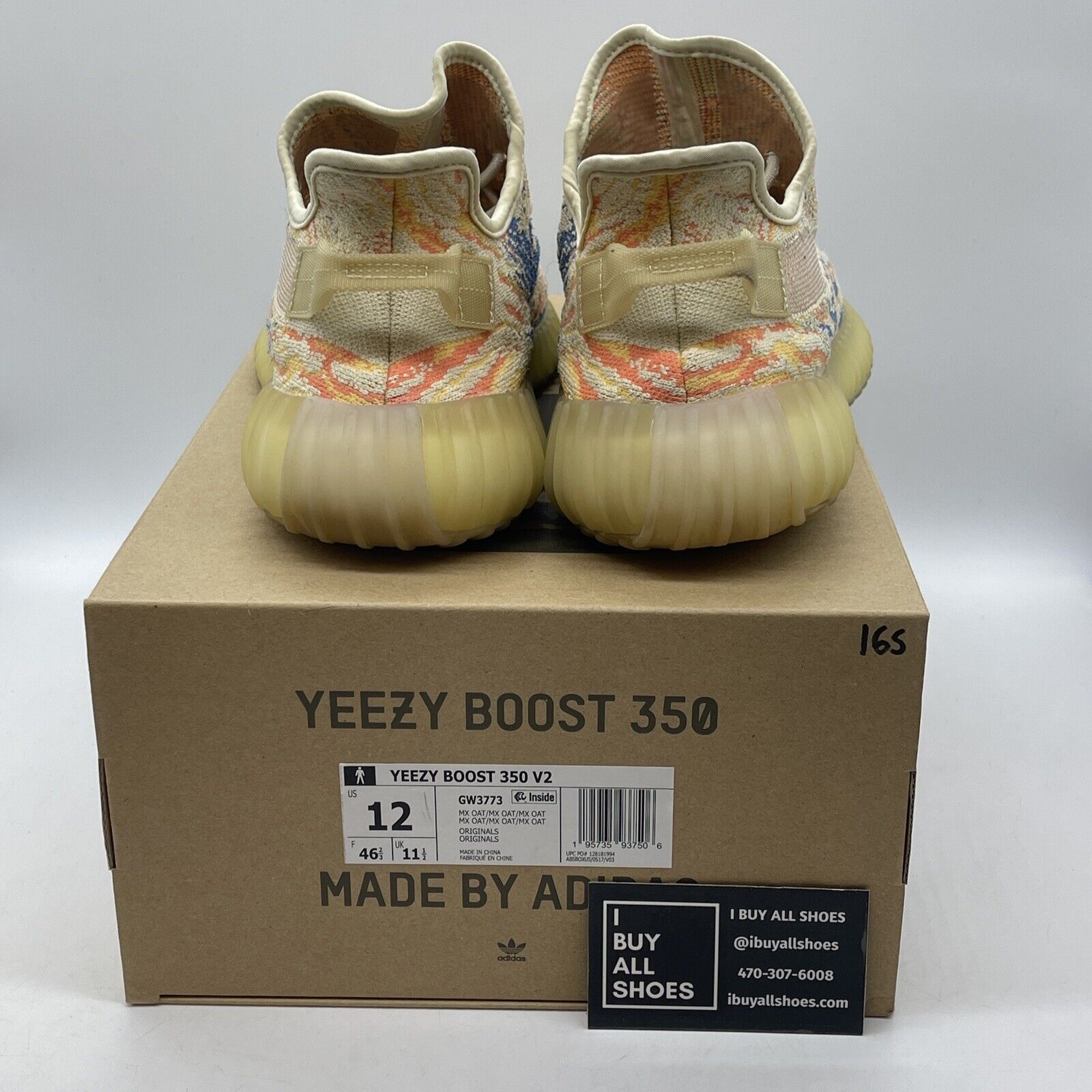 Size 12 - adidas Yeezy Boost 350 V2 Low MX Oat Orange Blue Suede (GW3773)