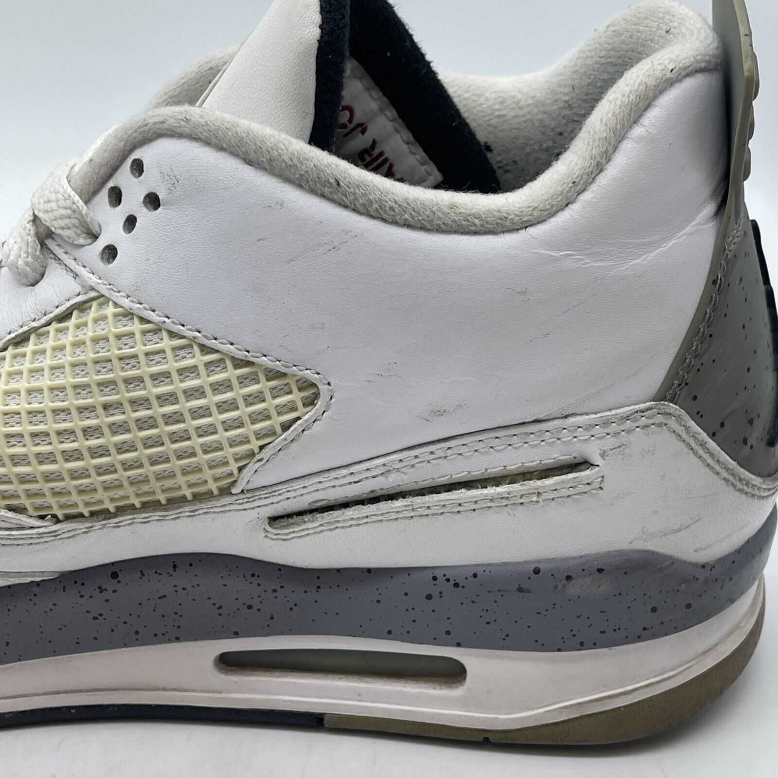 Size 10.5 - Jordan 4 Retro Cement 2012 White Red Black Leather (308497-103)