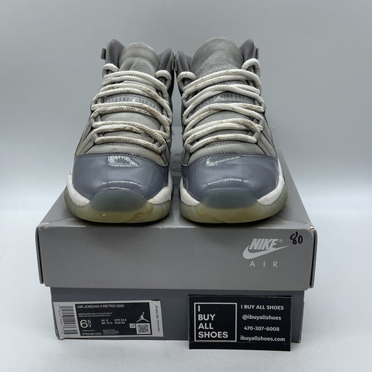 Size 6.5Y (GS) - Jordan 11 Retro 2021 Mid Cool Grey Suede Leather (378038-005)