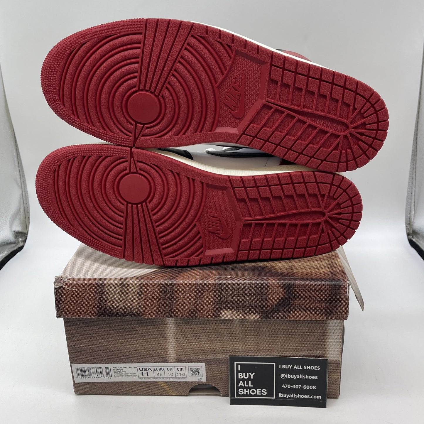 Size 11 - Air Jordan 1 Retro OG High Black Toe Reimagined Leather (DZ5485-106)