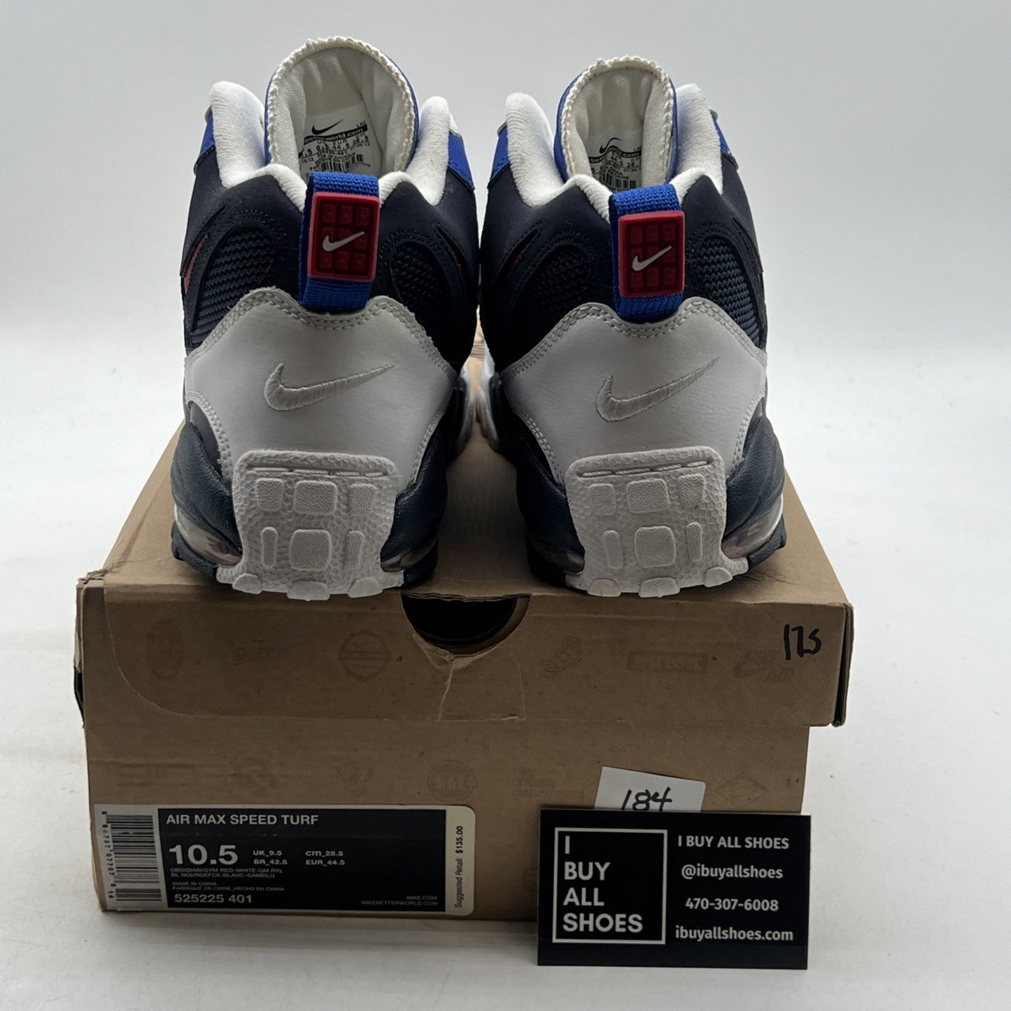 Size 10.5 - Nike Air Max Speed Turf New York Football Giants (525225-401)