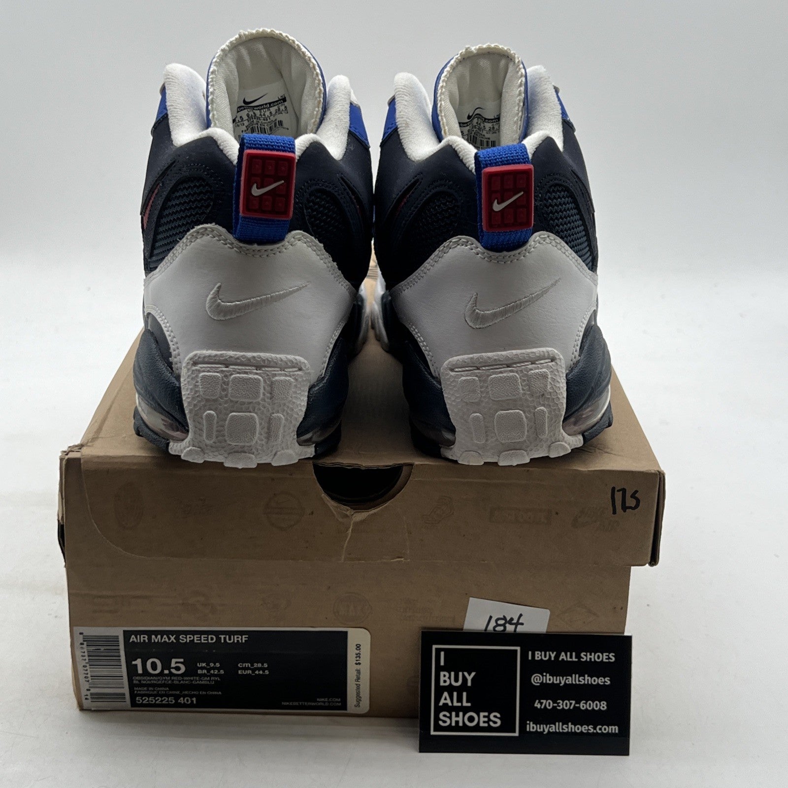 Size 10.5 - Nike Air Max Speed Turf New York Football Giants (525225-401)