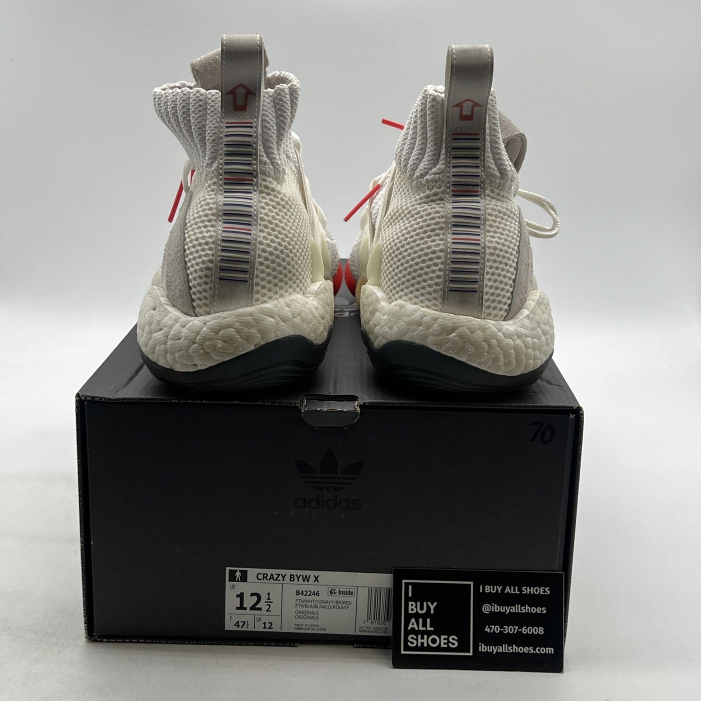 Size 12 - adidas Crazy BYW X Cloud White (B42246)