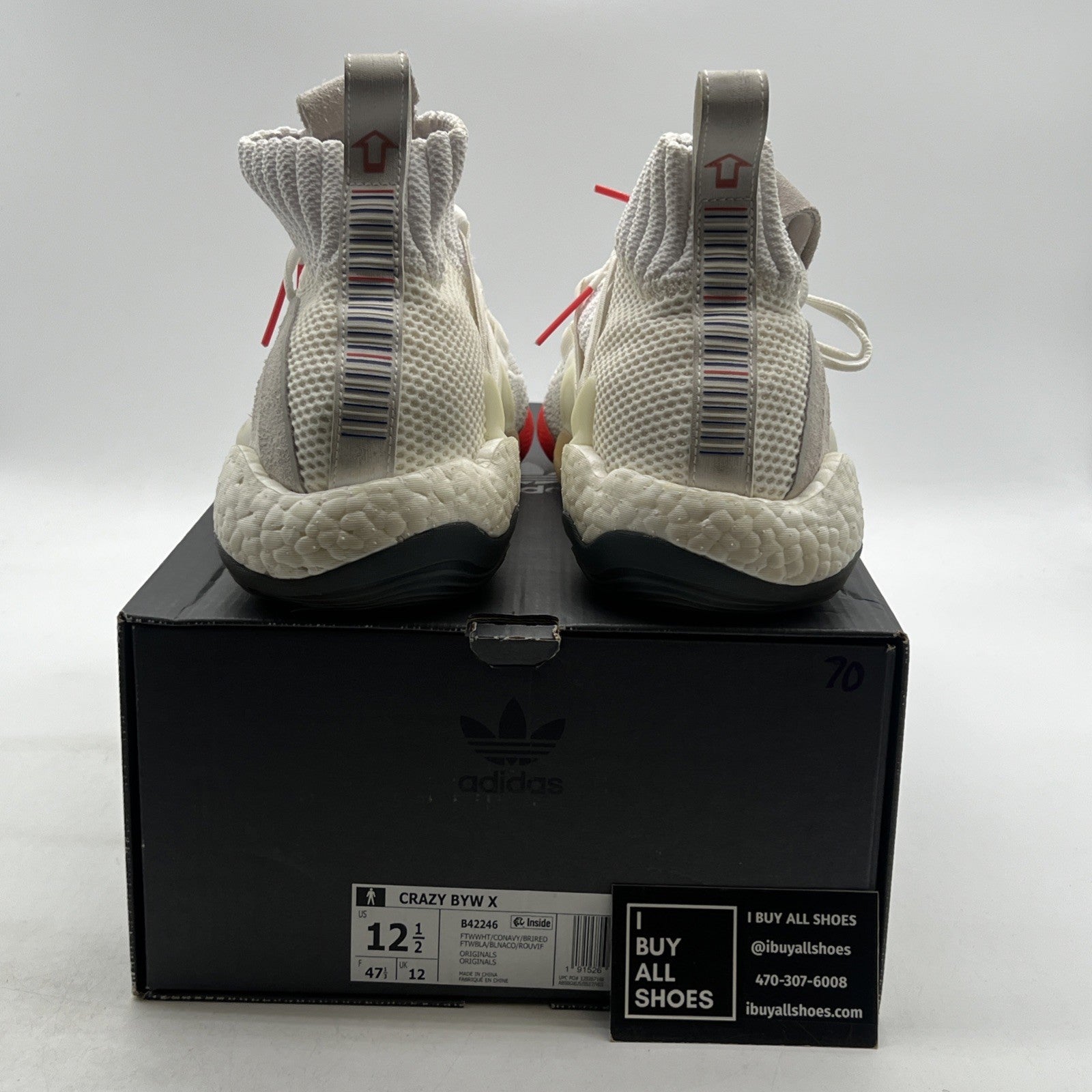 Size 12 - adidas Crazy BYW X Cloud White (B42246)