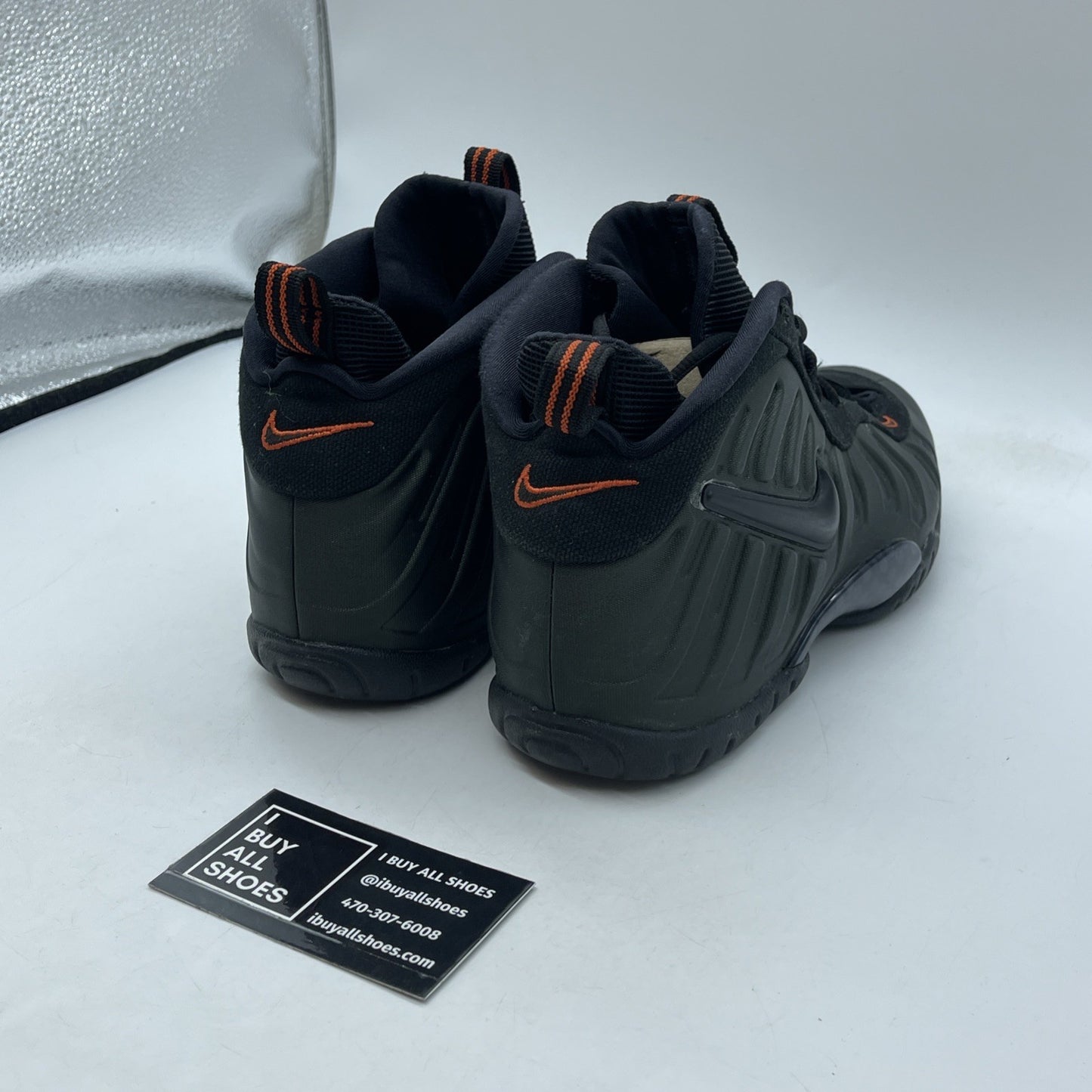 Size 6.5Y (GS) - Nike Air Foamposite Pro Mid Sequoia Black Suede (644792-300)