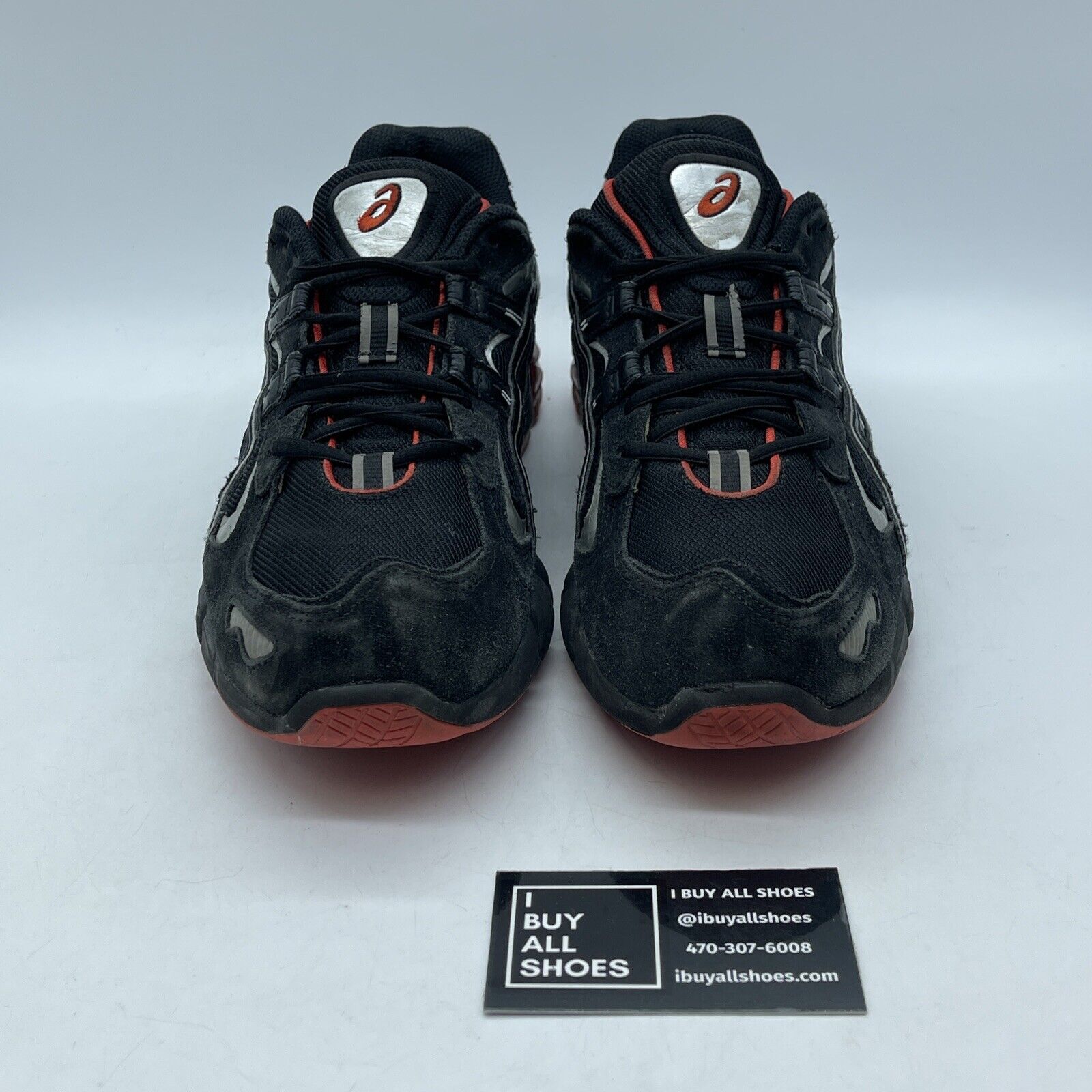 Size 8 - Asics Gel-Kayano V KZN Black Red Silver Suede Leather  (1021A408)