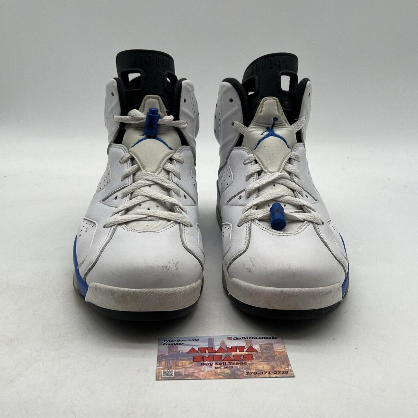 Size 11.5 - Air Jordan 6 Retro 2014 Sport Blue (384664-107)