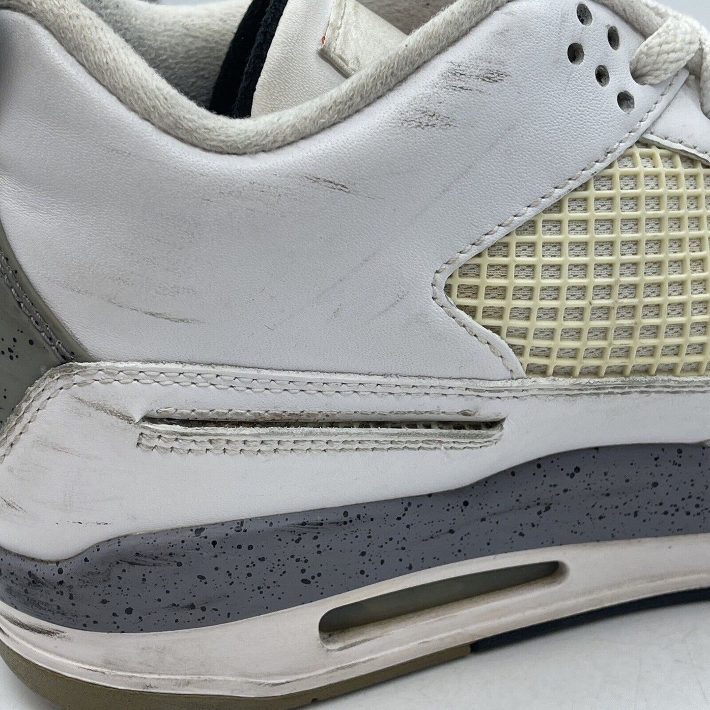 Size 10.5 - Jordan 4 Retro Cement 2012 White Red Black Leather (308497-103)