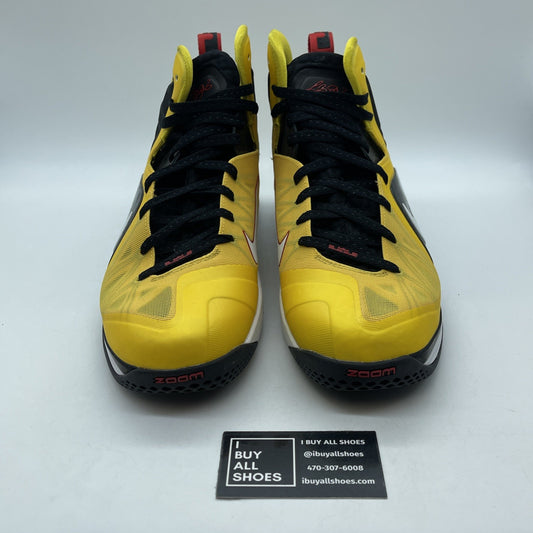 Size 13 - Nike LeBron 9 P.S. Elite Taxi Yellow Black Leather (516958-700)