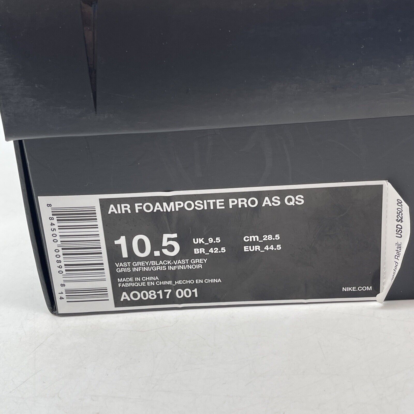 Size 10.5 - Nike Air Foamposite Pro All-Star Swoosh Pack Leather (AO0817-001)