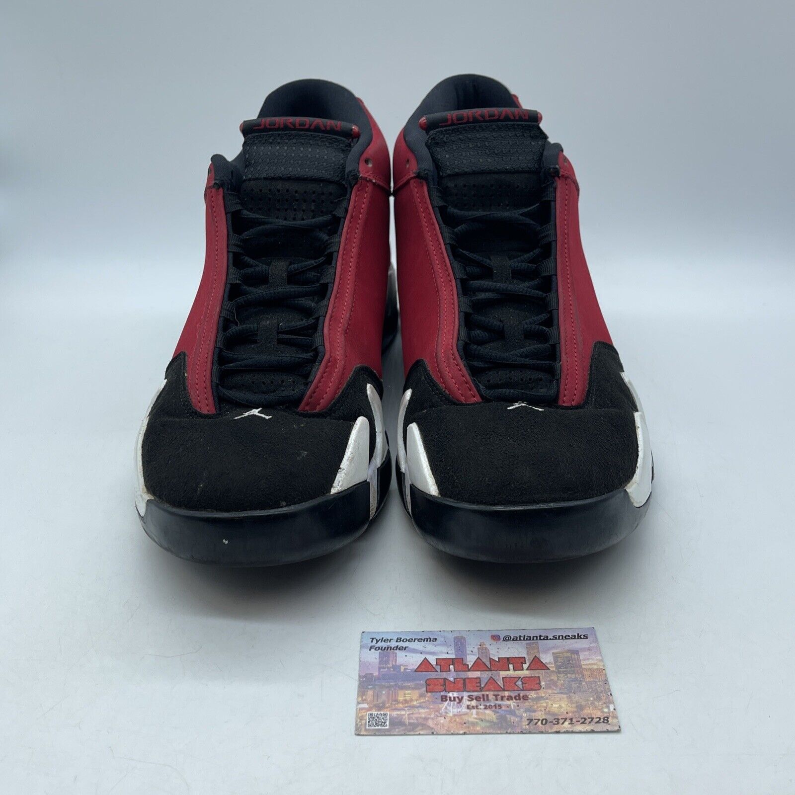 Size 12 - Air Jordan 14 Retro Gym Red Suede White Black Leather (487471-006)