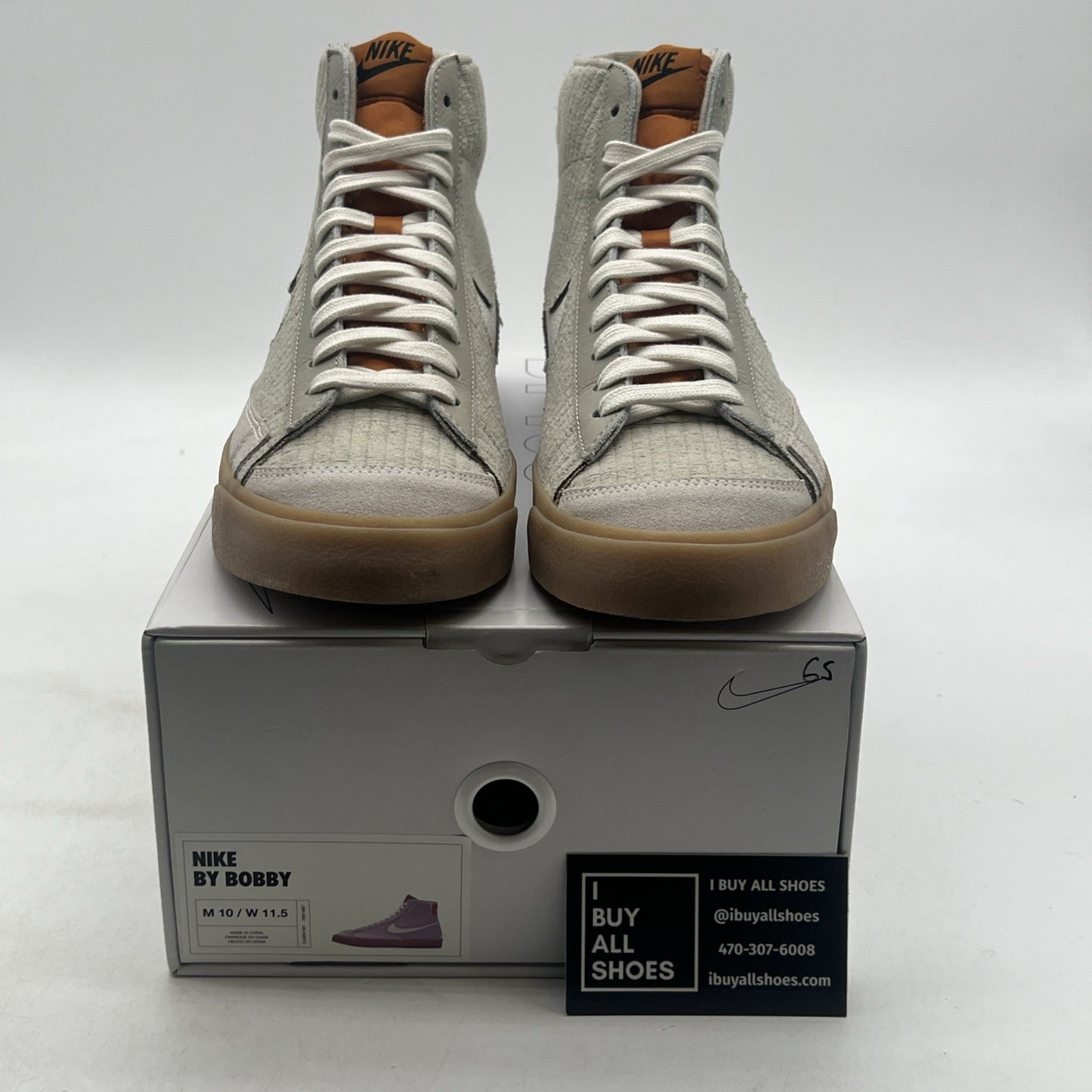 Size 10 - Nike By You ID Blazer Mid 77 Tan Gum Swoosh 2021 (DJ4859-991)