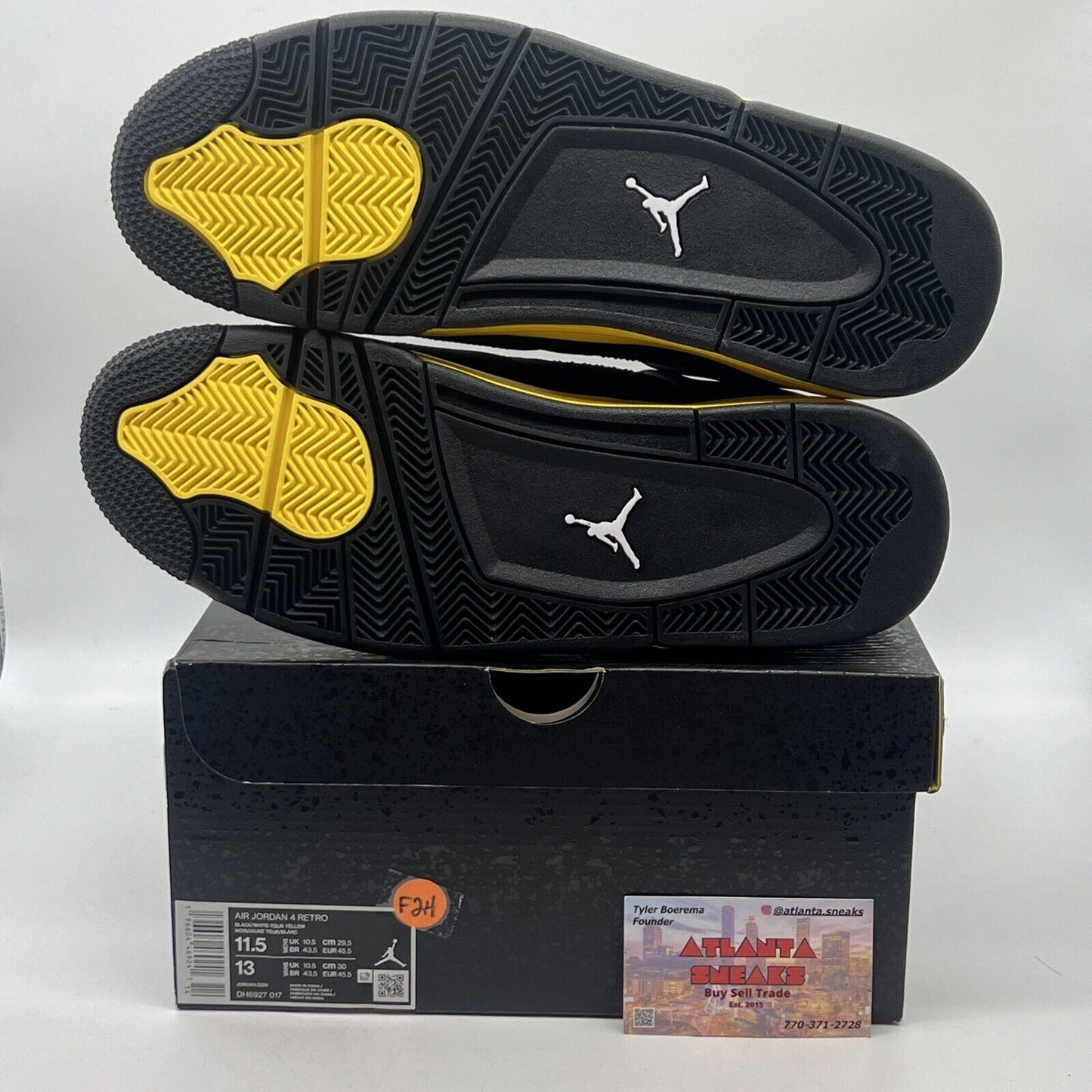 Size 11.5 - Jordan 4 Retro Mid Thunder Brand New Oh All Yellow Black