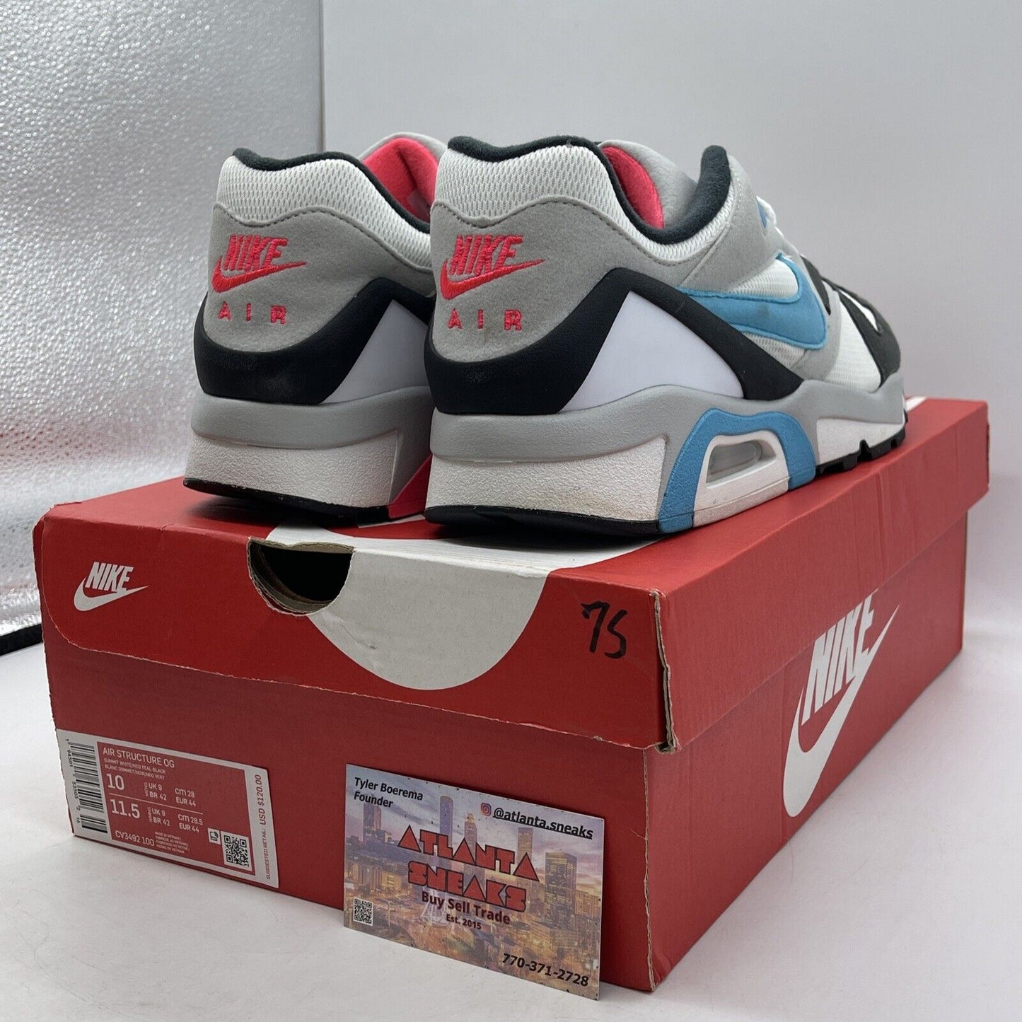 Size 10 - Nike Air Structure Triax 91 OG 2021 Neo Teal Suede (CV3492-100)