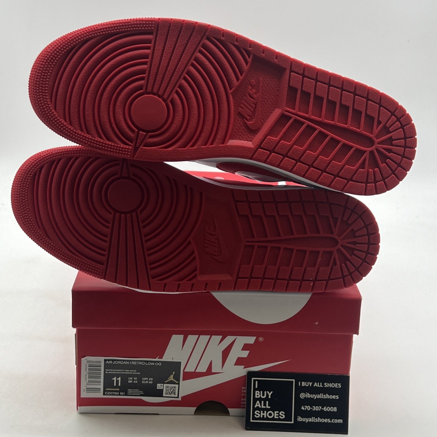 Size 11 - Air Jordan 1 Retro OG Low University Red (CZ0709-161)