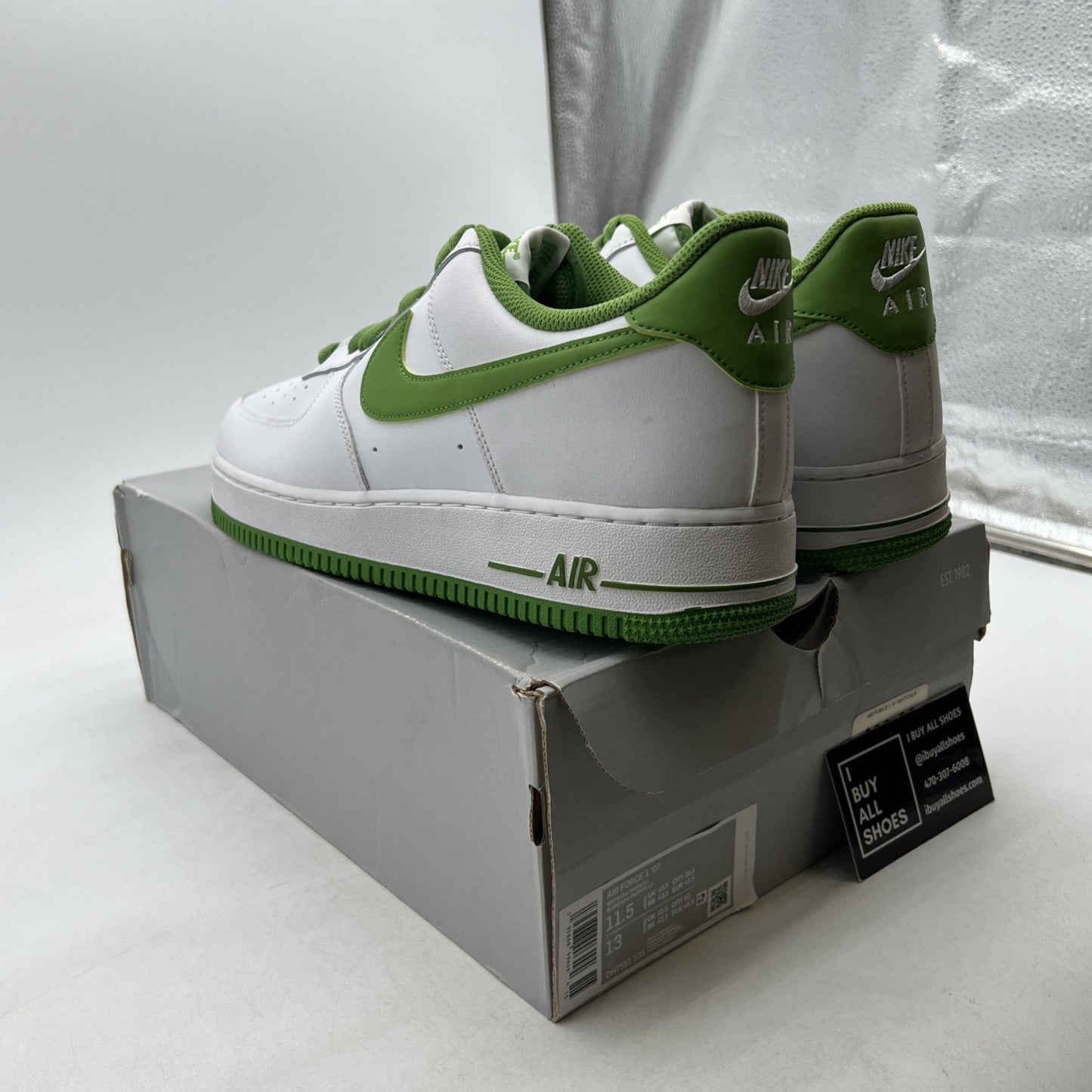 Size 11.5 - Nike Air Force 1 '07 White Chlorophyll (DH7561-105)