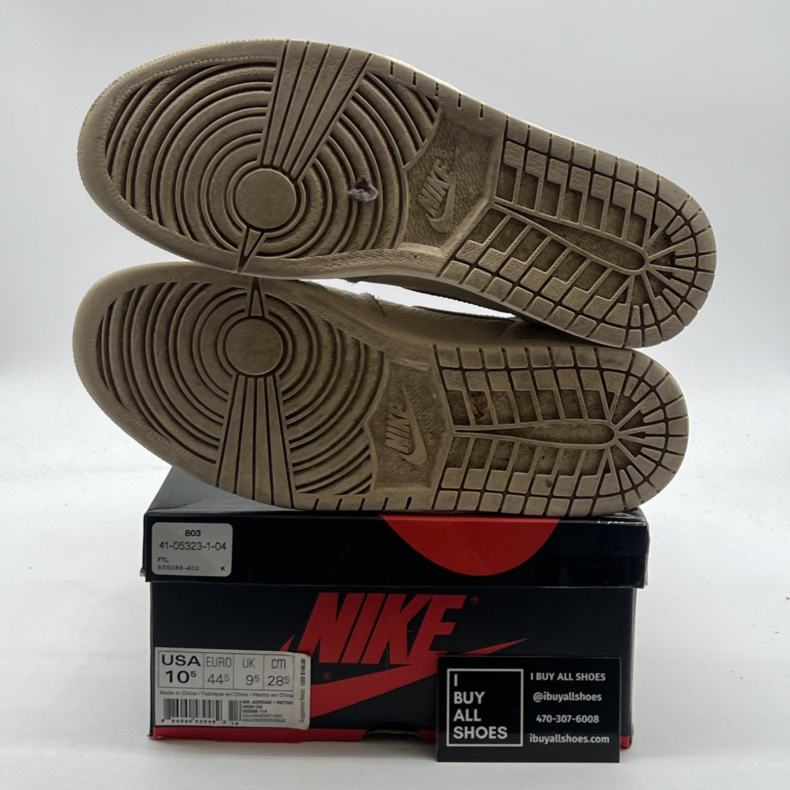 Size 10.5 - Air Jordan 1 Retro OG High Sail (555088-114)