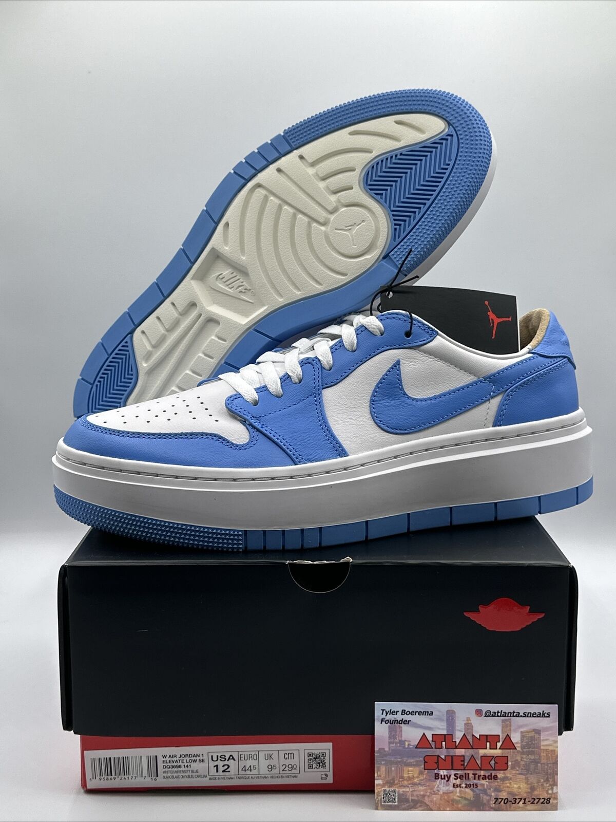 Size 12 - Jordan 1 Low Elevate University Blue 2022