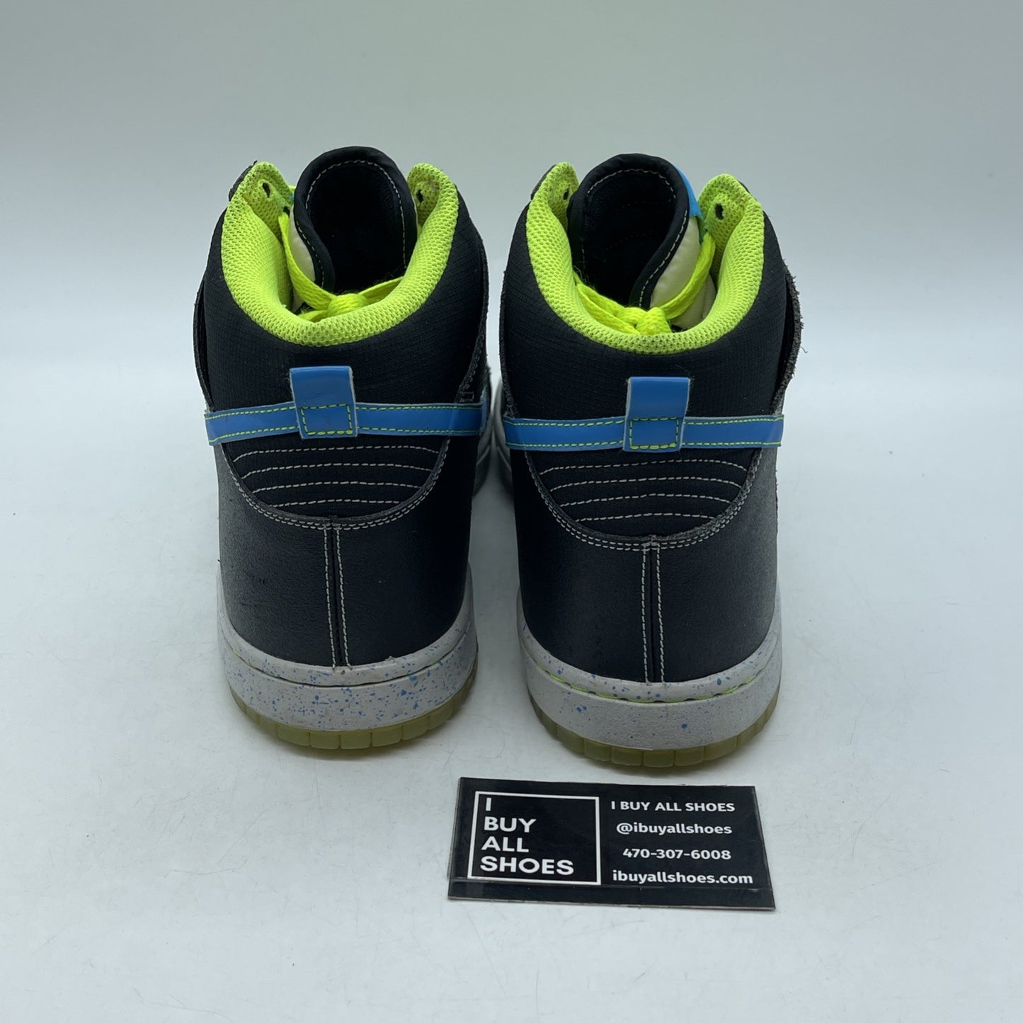 Size 10.5 - Nike Dunk AS Premium High White Blue Glow (558493-143)