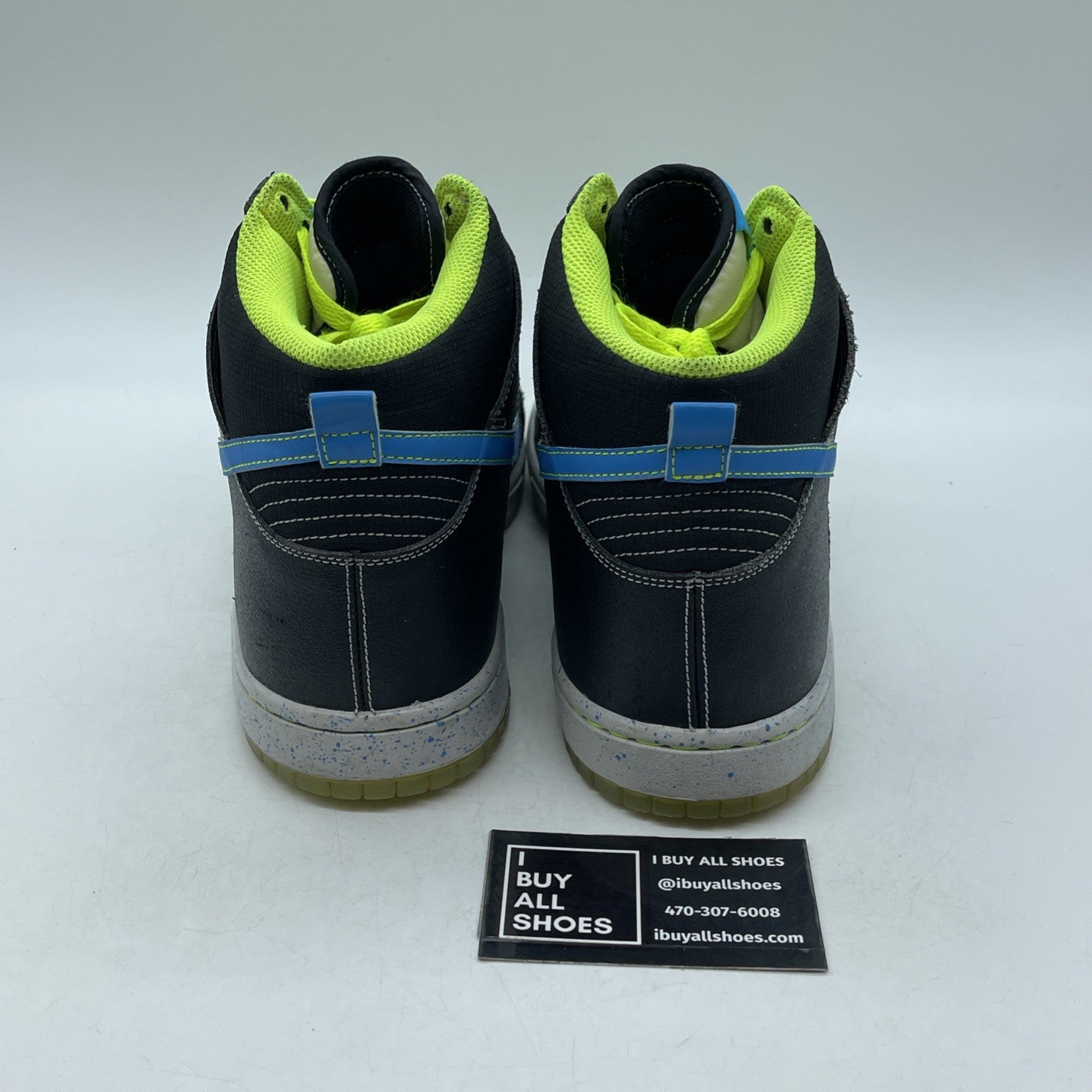 Size 10.5 - Nike Dunk AS Premium High White Blue Glow (558493-143)