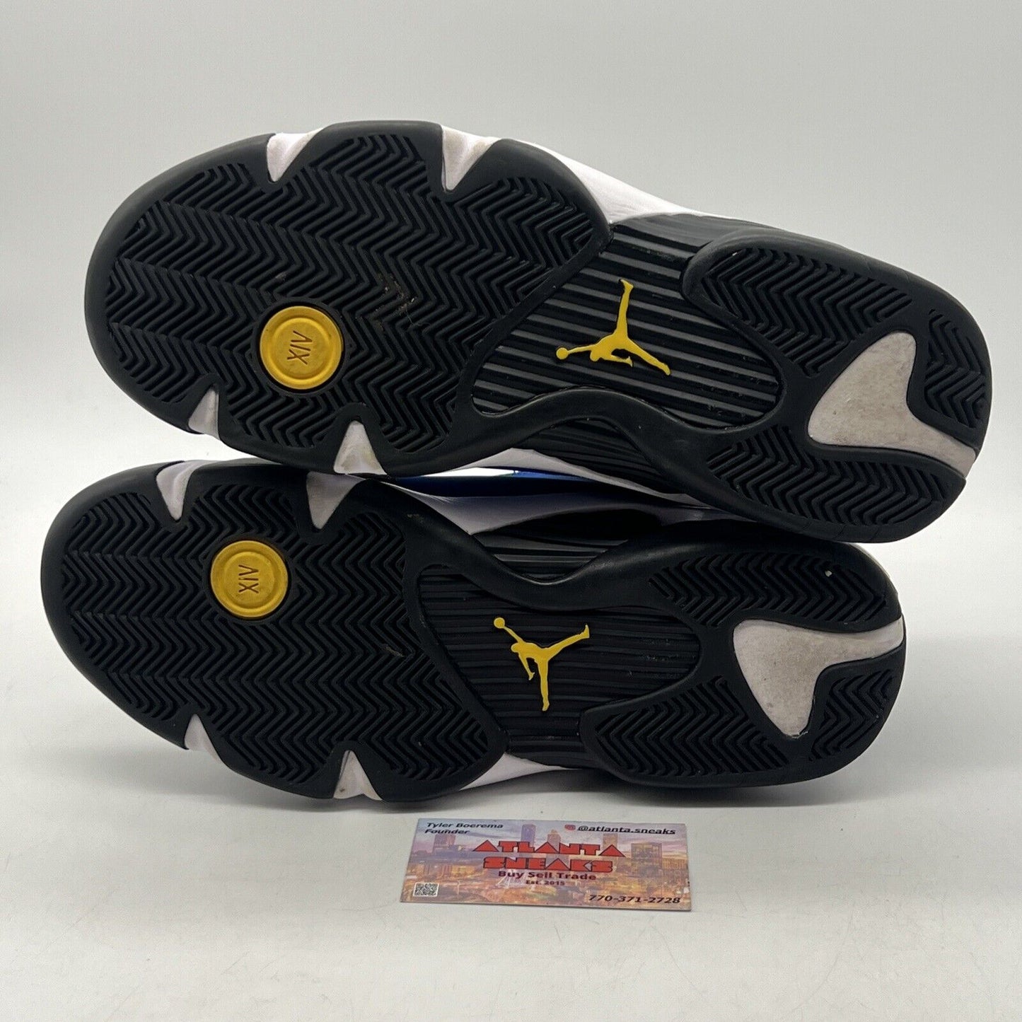 Size 9 - Air Jordan 14 Retro Laney Blue Yellow Black Suede (487471-407)