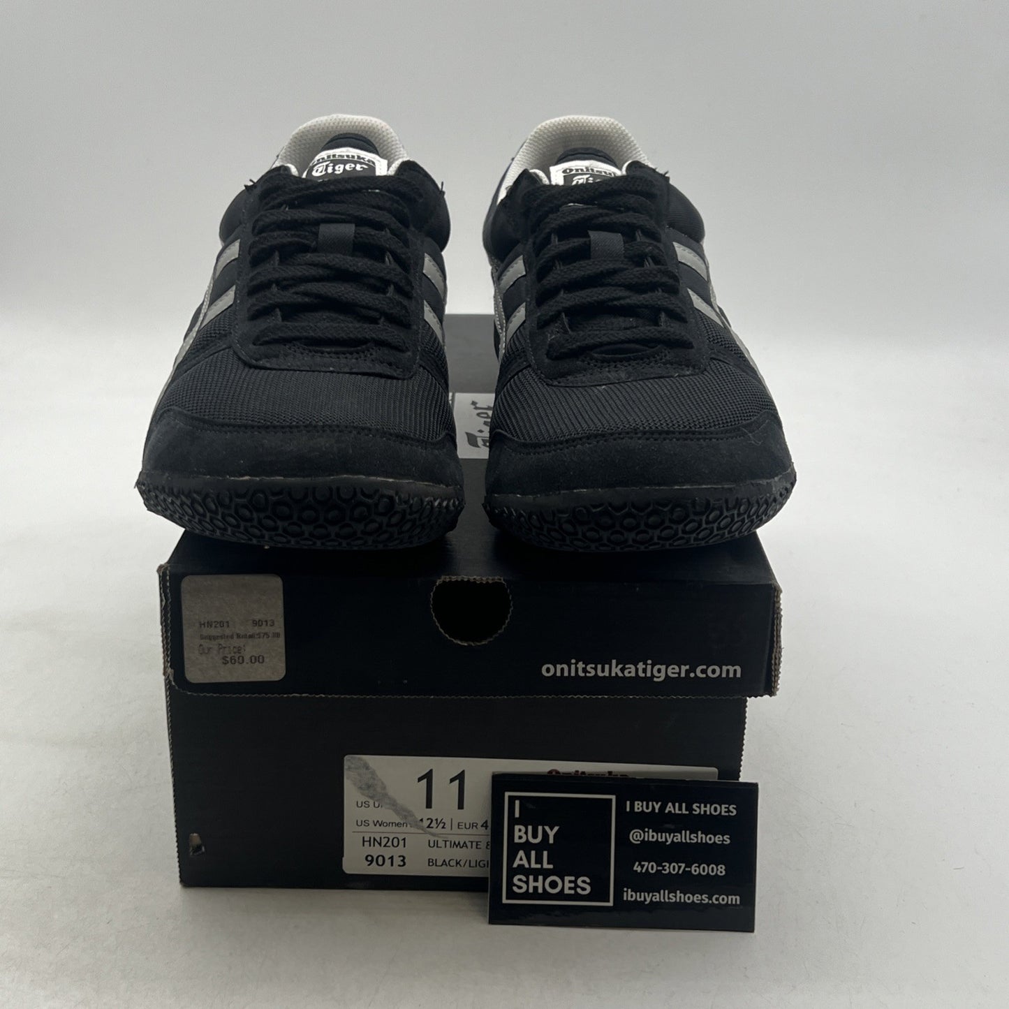 Size 11 - Onitsuka Tiger SERRANO Sneakers Unisex Black / Light Grey (HN201-9013)